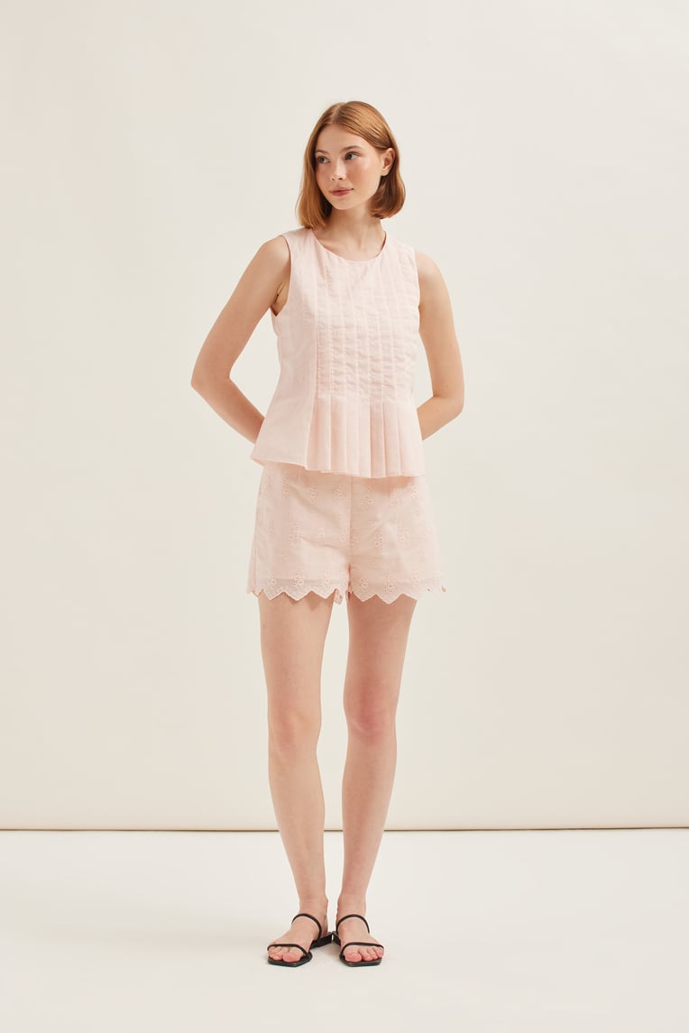 Cotton Broderie Shorts