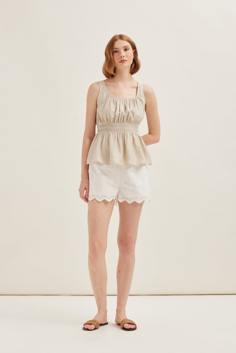 Cotton Broderie Shorts
