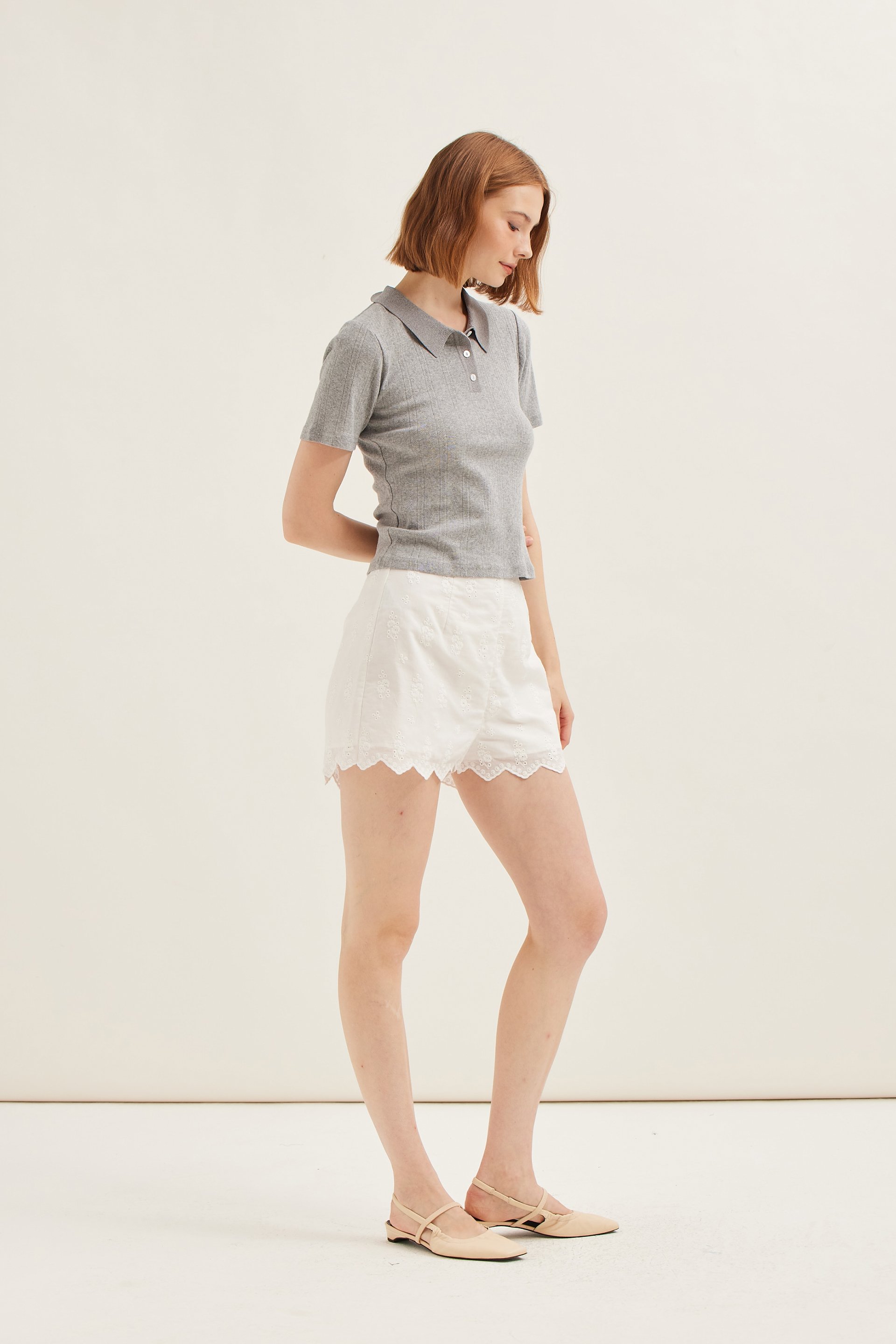 Cotton Broderie Shorts