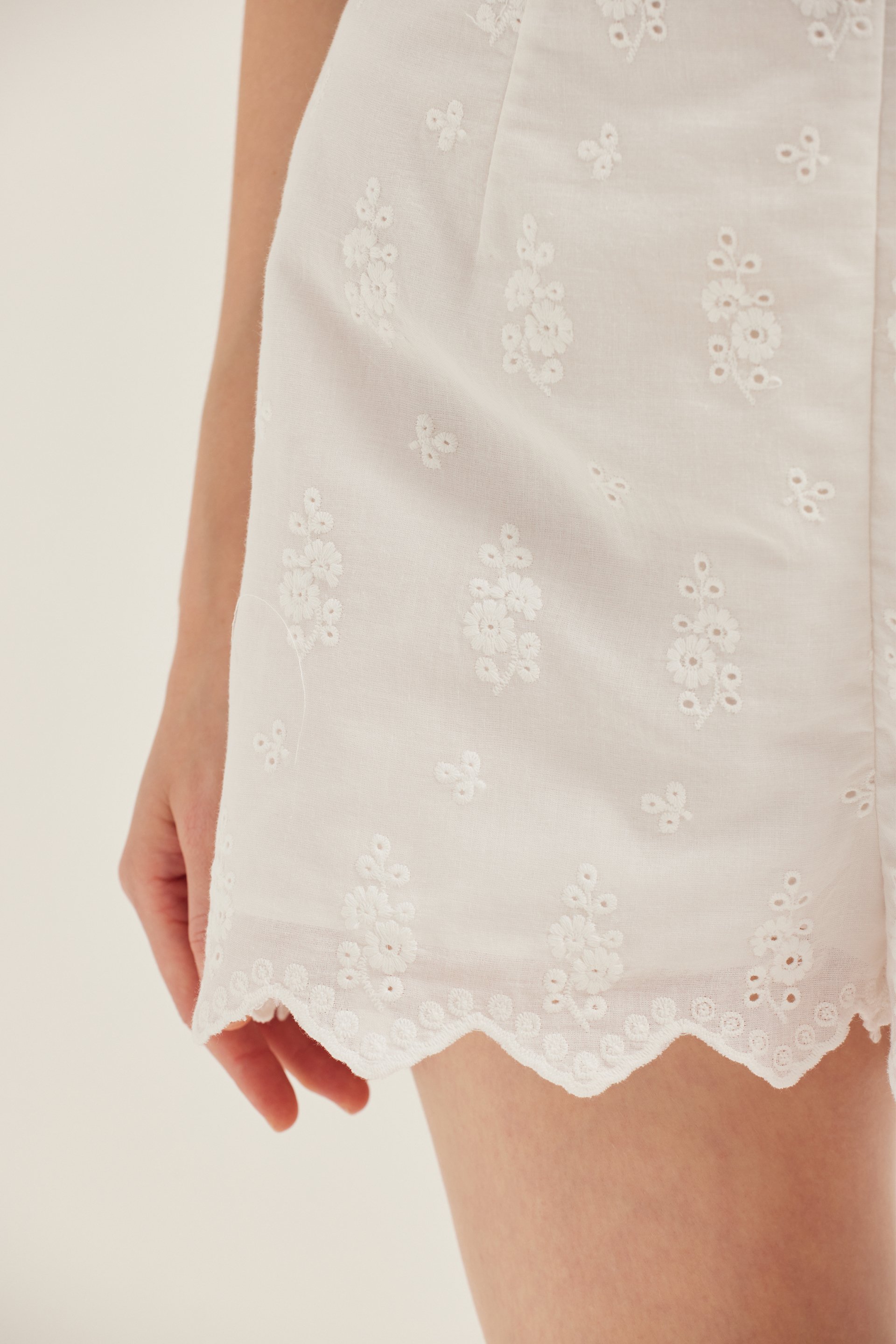 Cotton Broderie Shorts