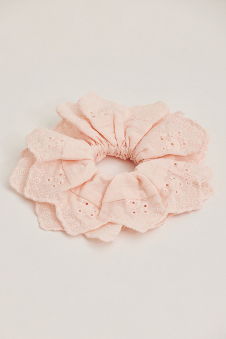 Cotton Broderie Scrunchie