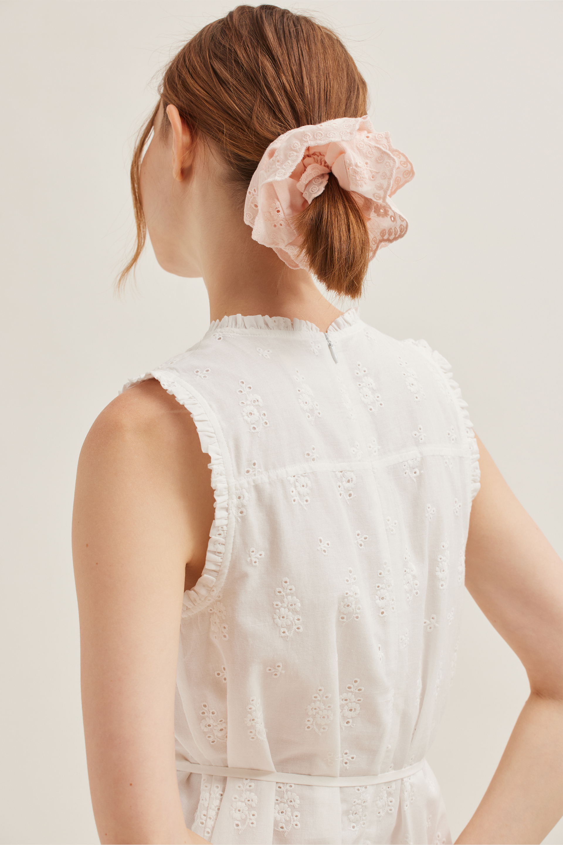 Cotton Broderie Scrunchie