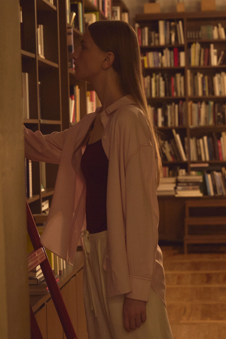 Contrast Stitch Oversized Shirt