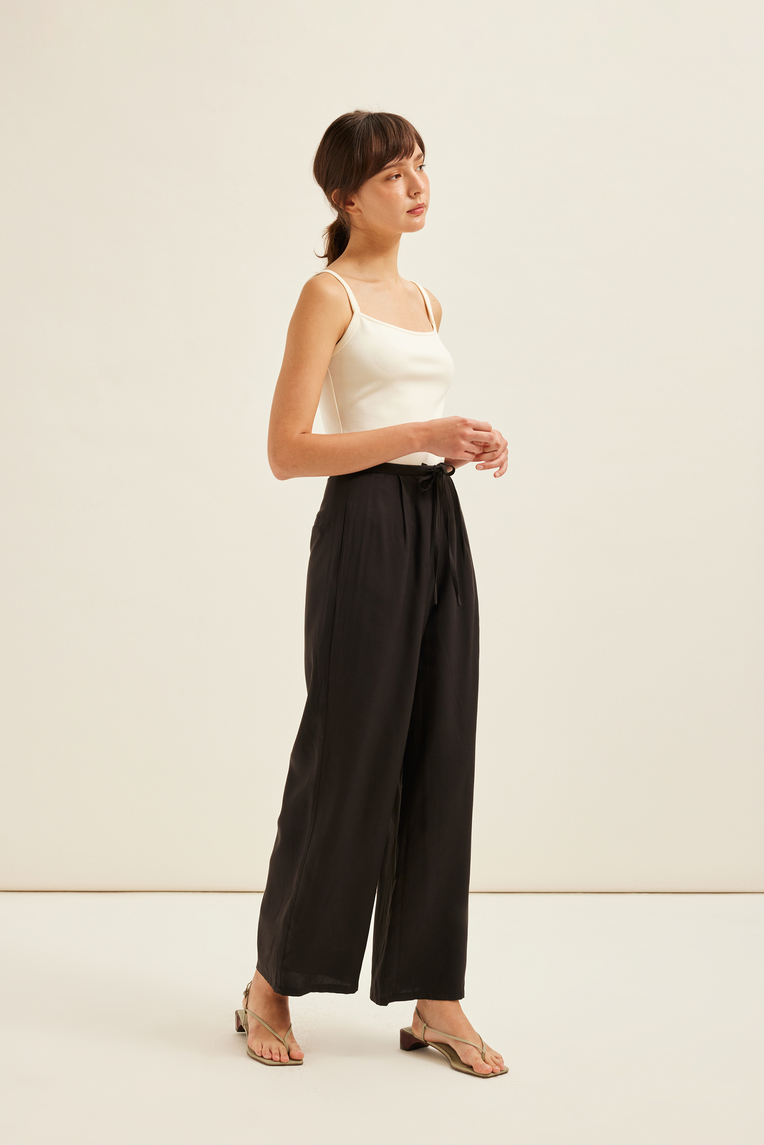 Straight-Leg Pleat Front Trousers