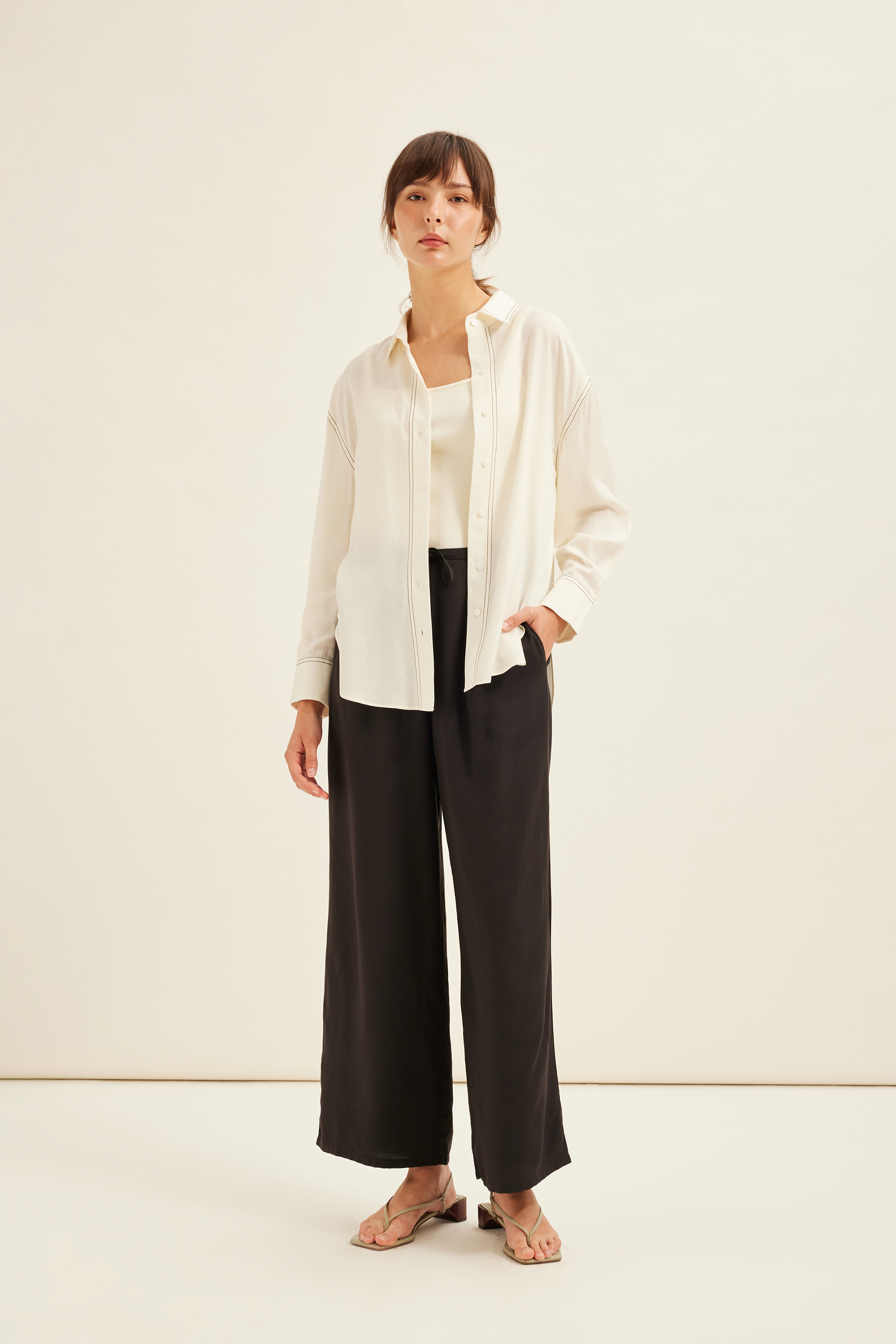 Straight-Leg Pleat Front Trousers