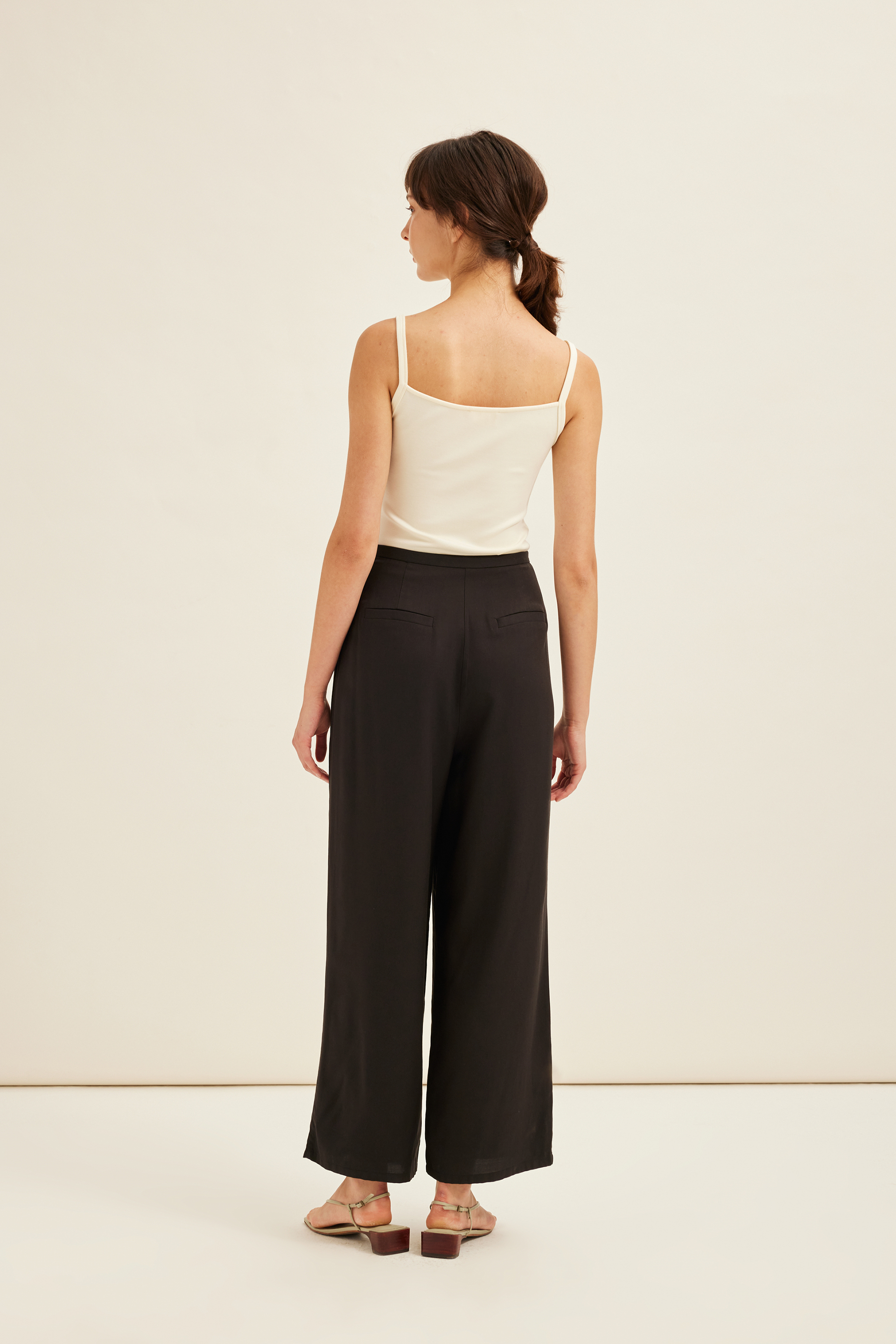 Straight-Leg Pleat Front Trousers