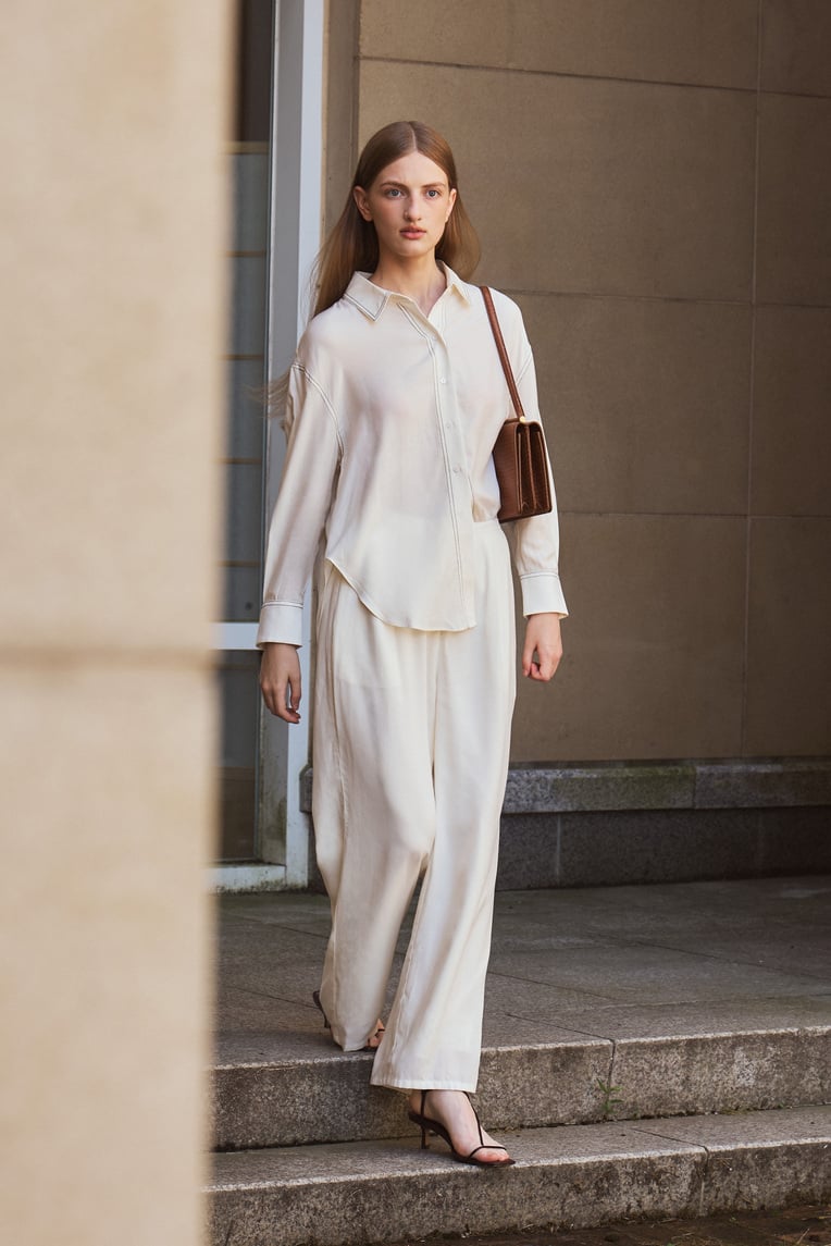 Straight-Leg Pleat Front Trousers