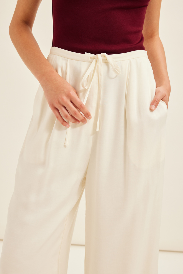 Straight-Leg Pleat Front Trousers
