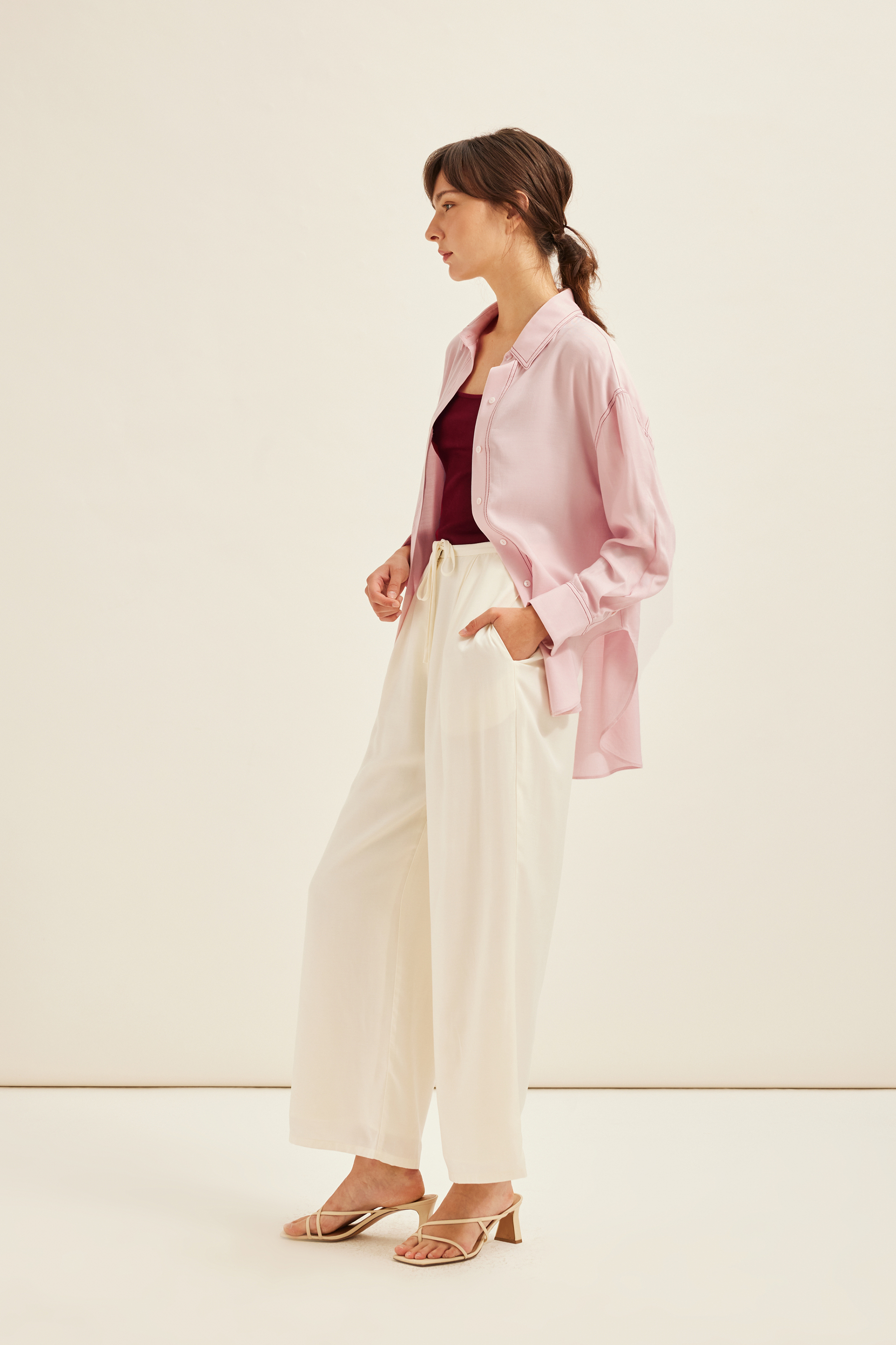 Straight-Leg Pleat Front Trousers