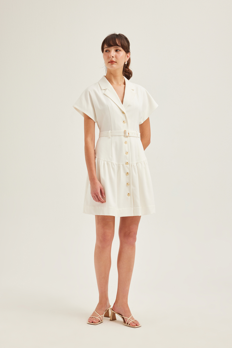 Chambray Belted Shift Dress