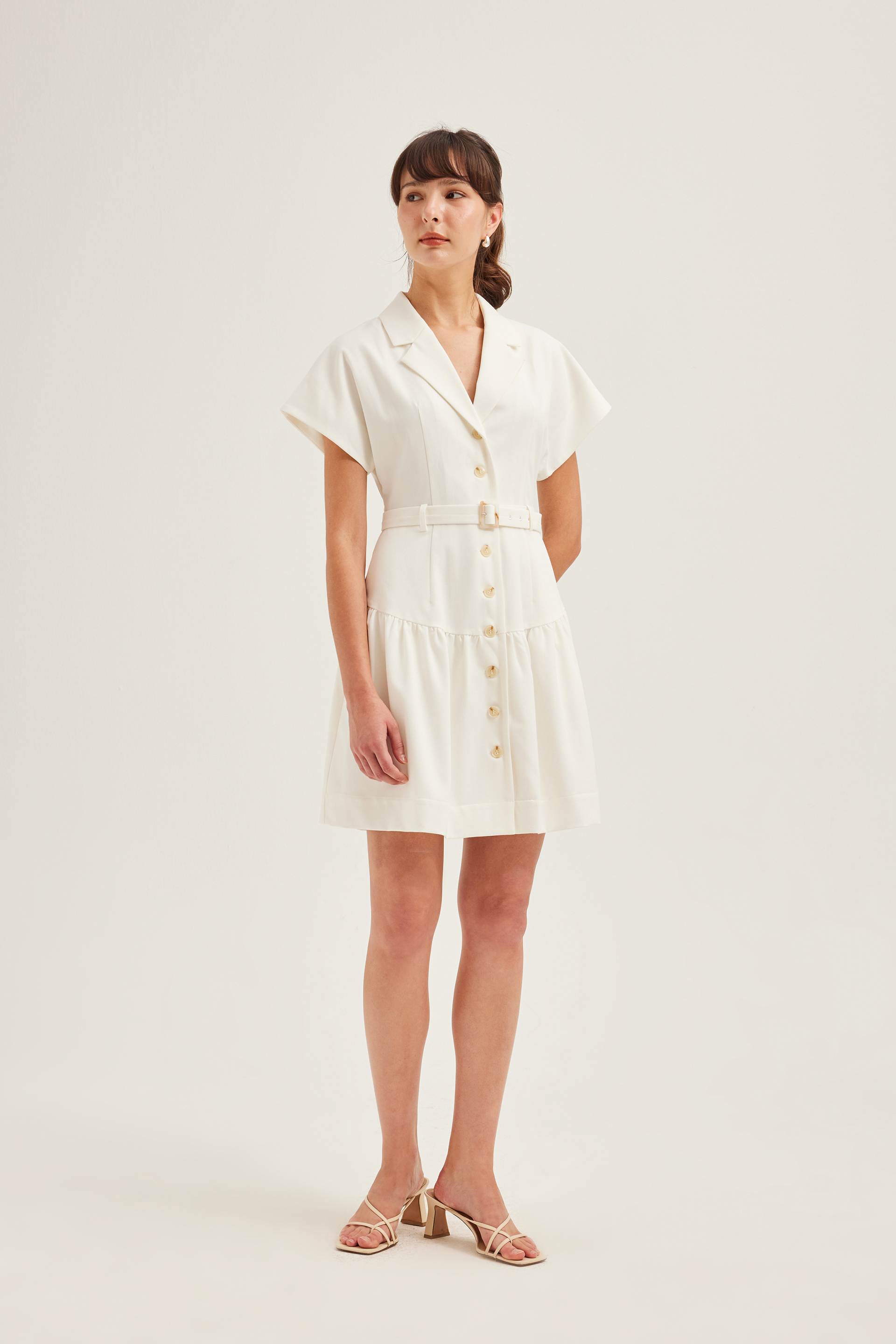 Chambray Belted Shift Dress