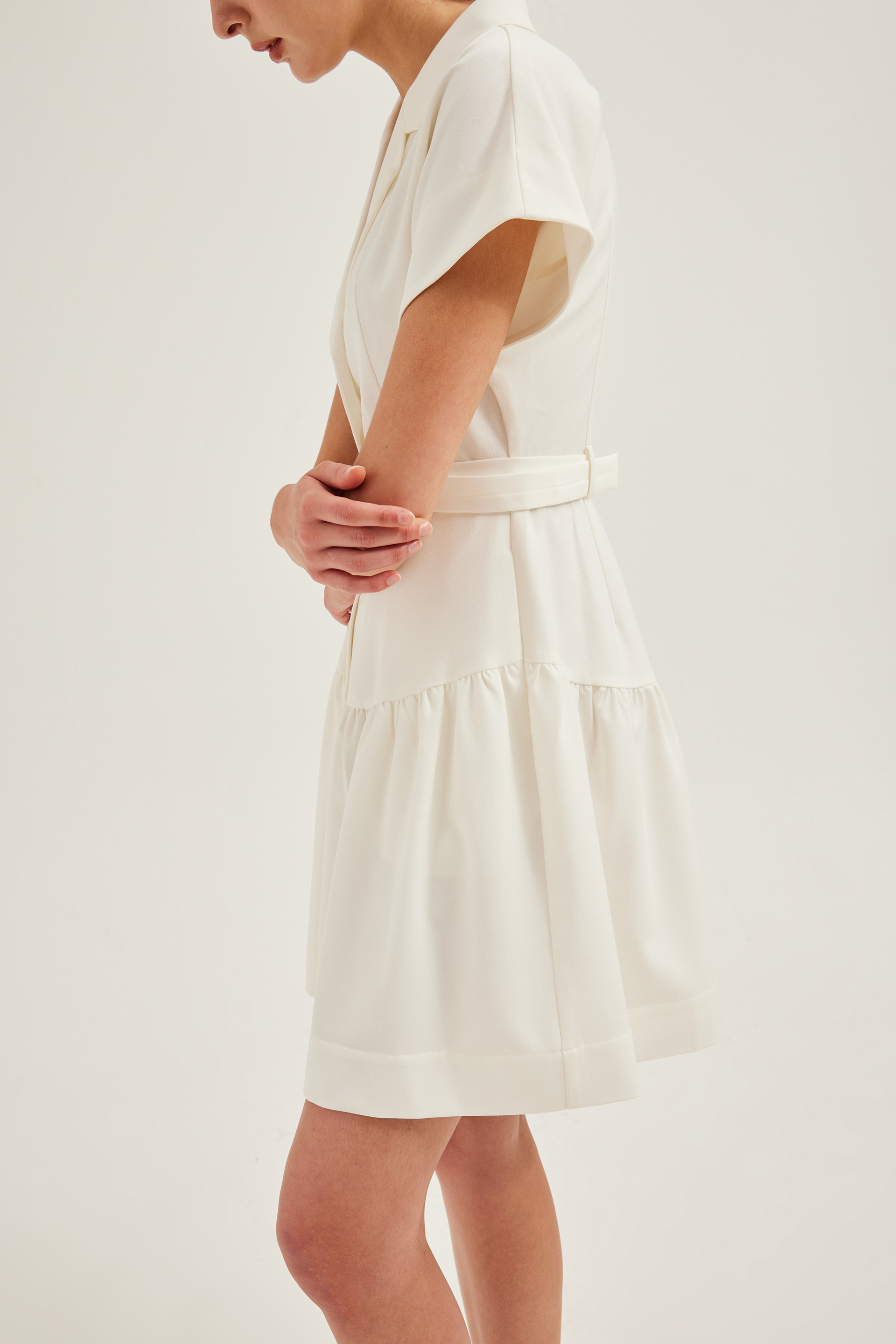 Chambray Belted Shift Dress