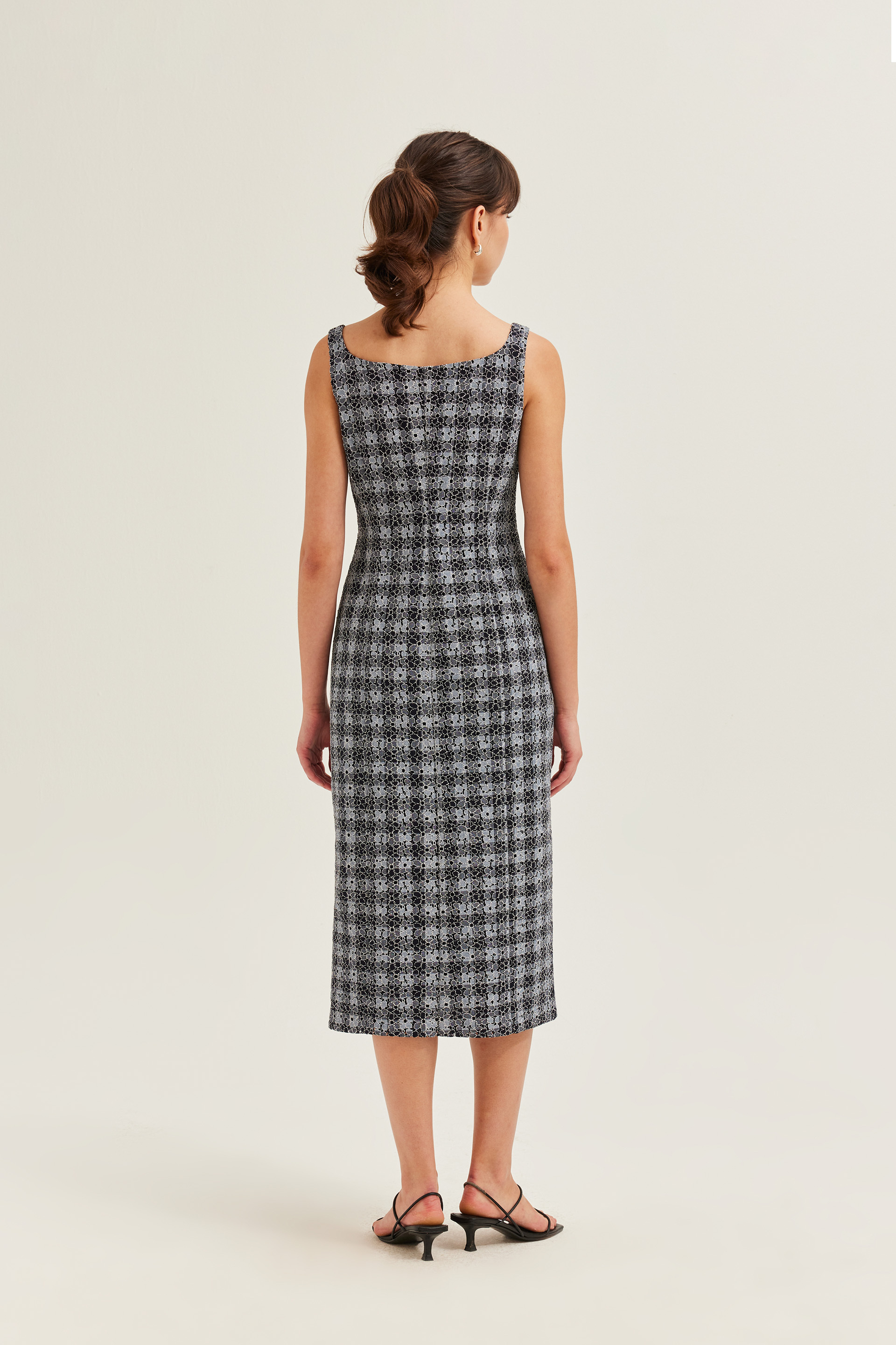 Lace Button-Down Vest Dress
