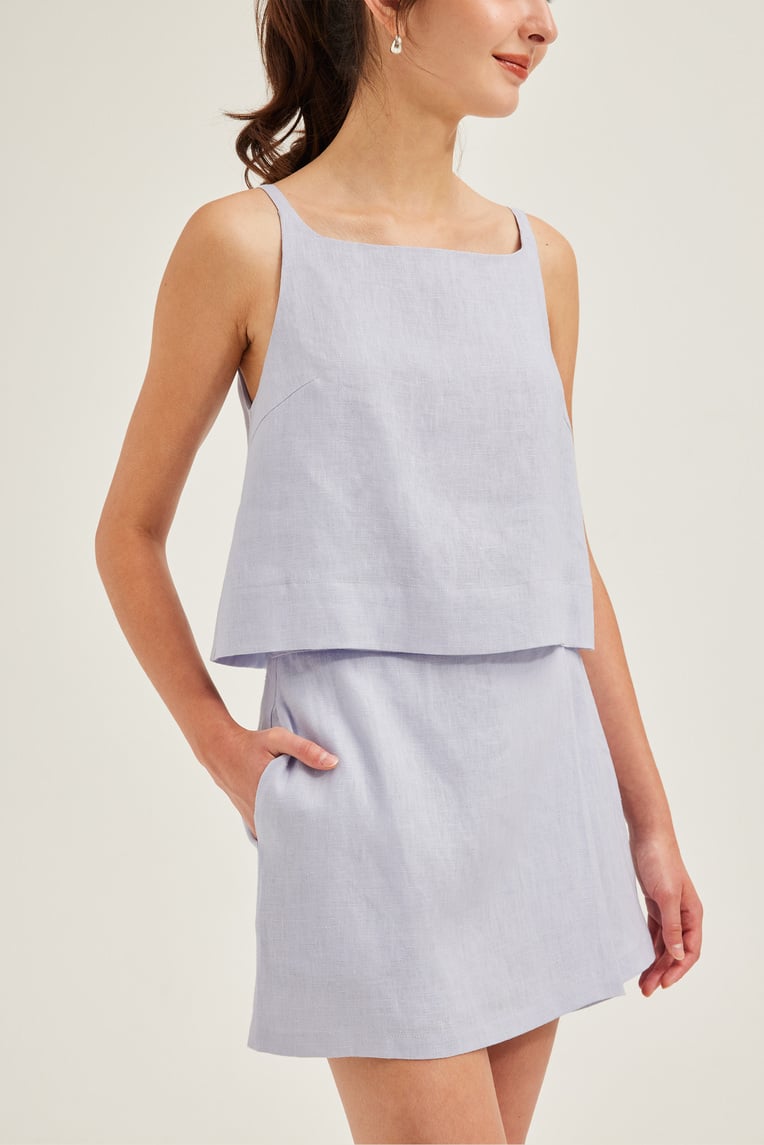 Linen Overlap Skorts