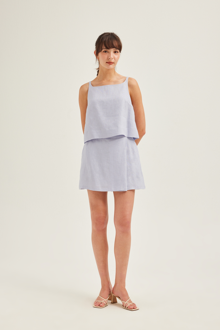 Linen Overlap Skorts