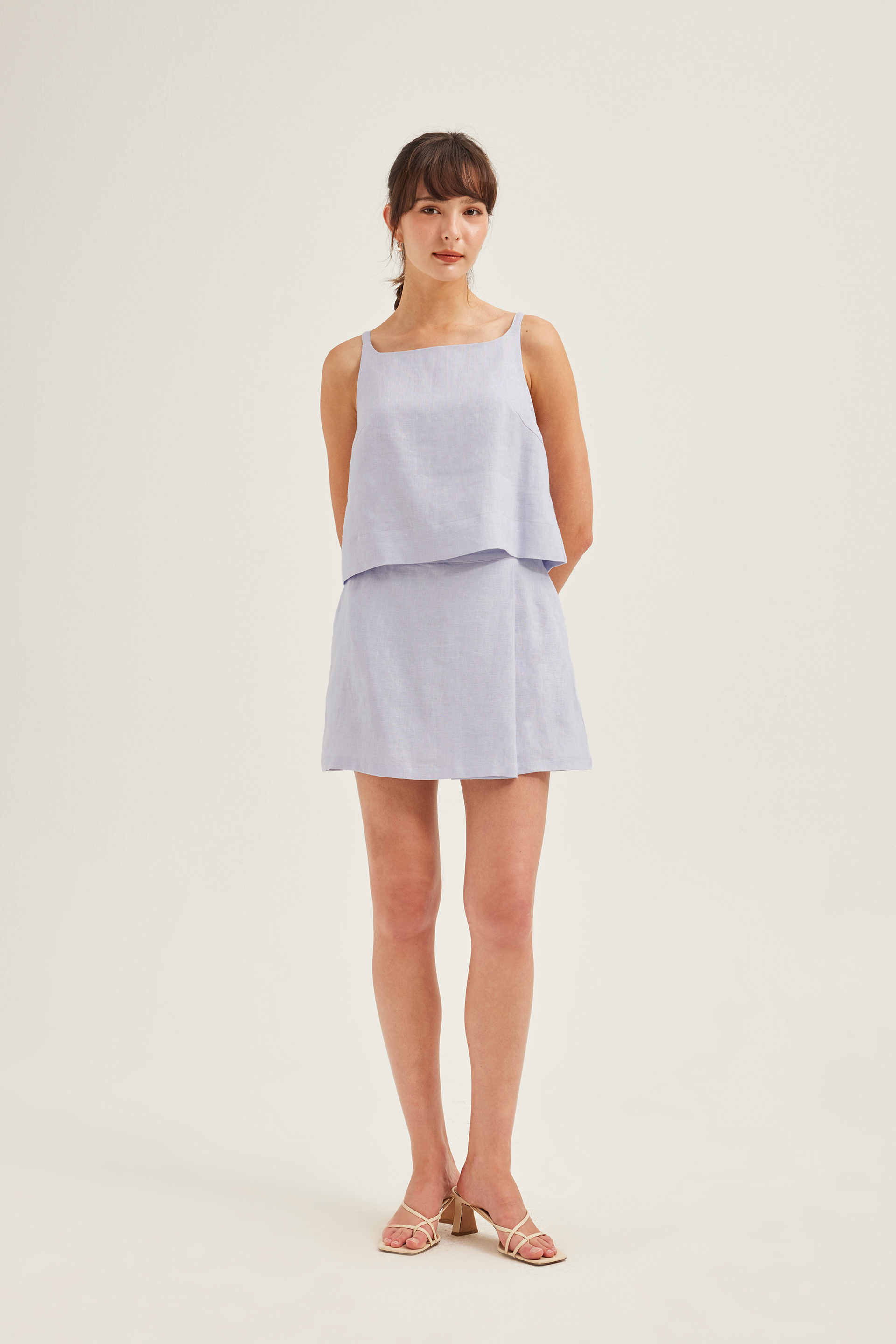 Linen Overlap Skorts