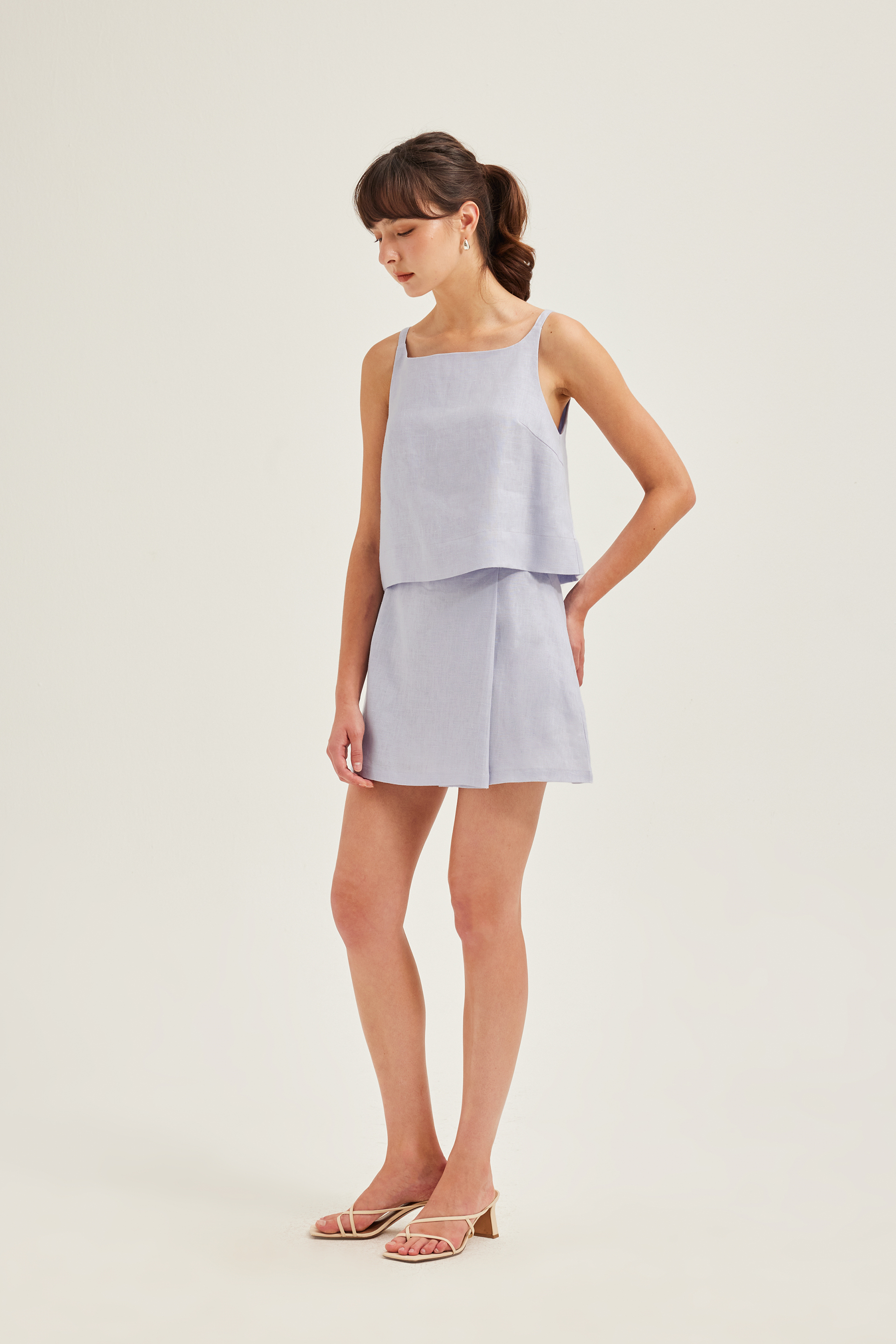 Linen Overlap Skorts