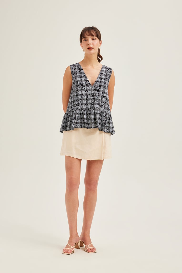 Linen Overlap Skorts