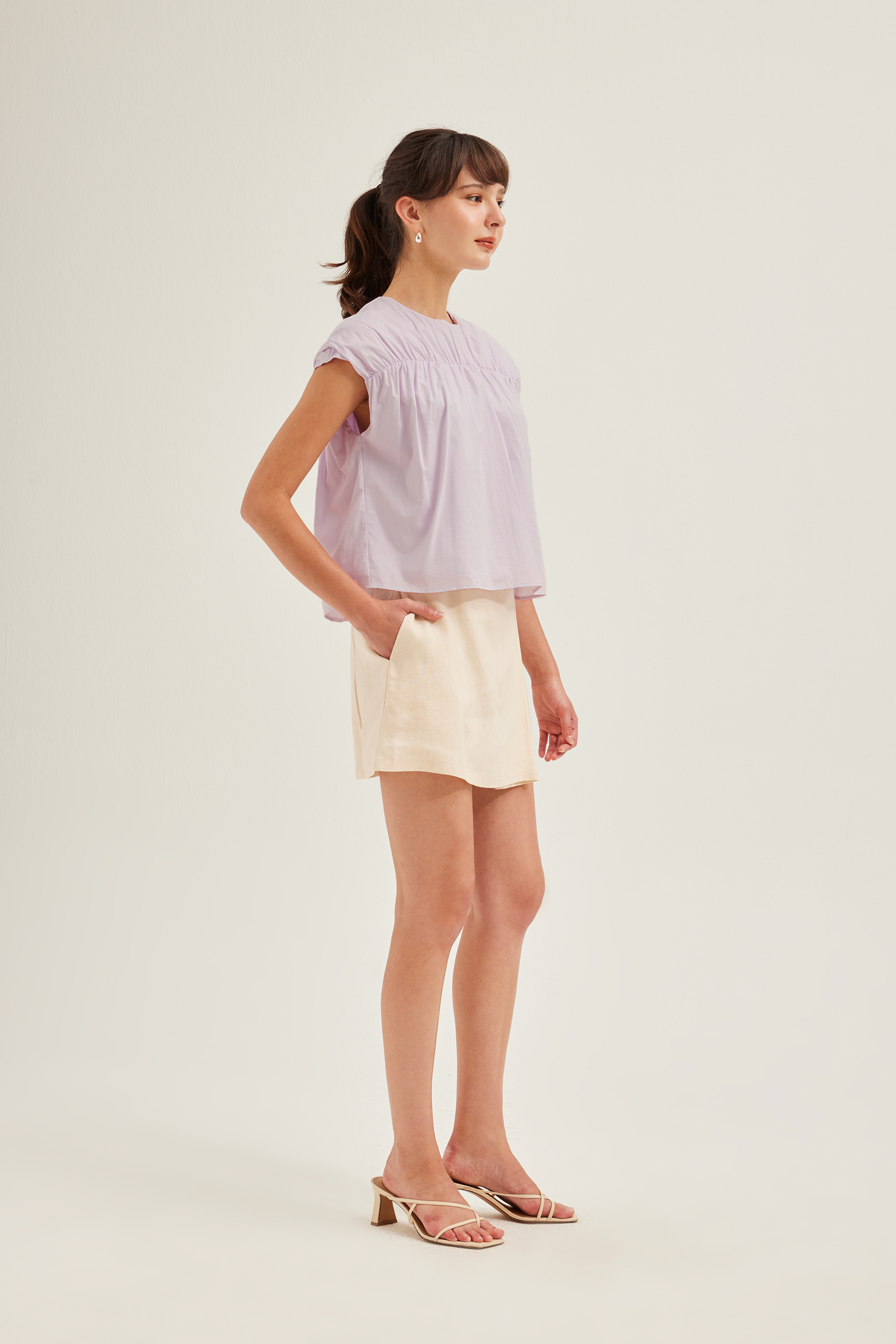 Linen Overlap Skorts