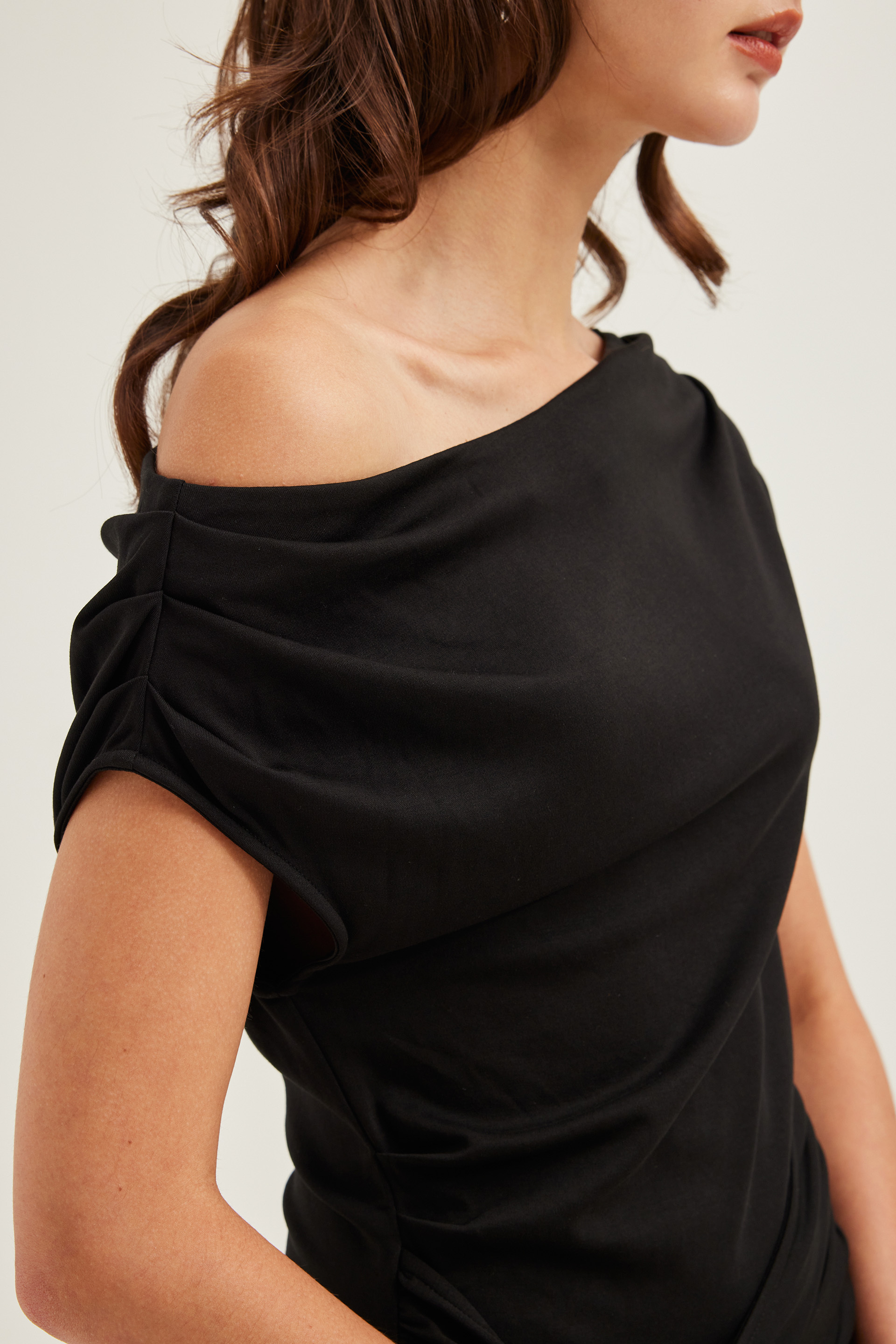 Boat-Neck Jersey Maxi Dress