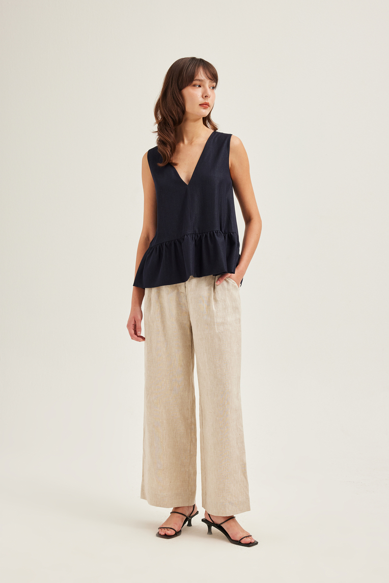 Linen Full-Length Trousers