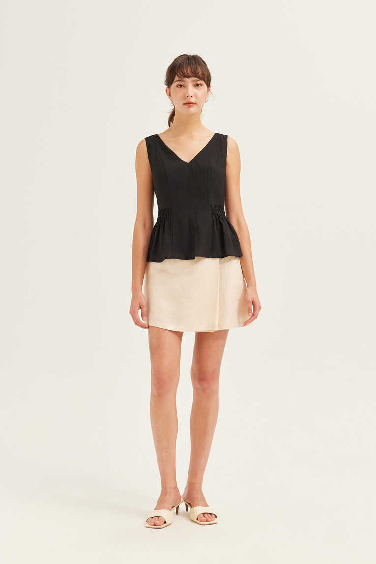 Crepe V-Neck Top