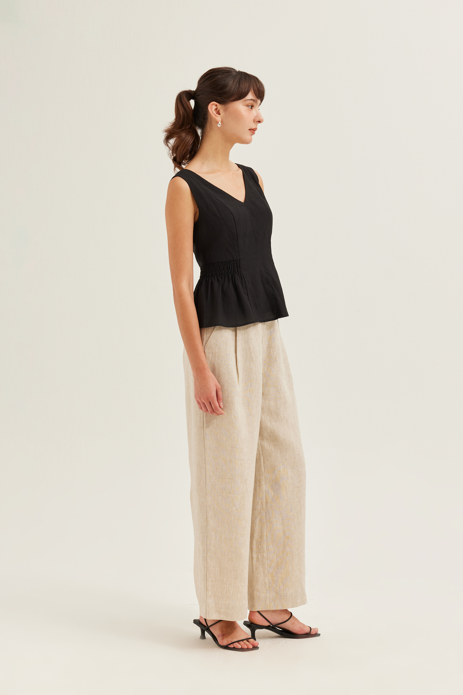 Crepe V-Neck Top