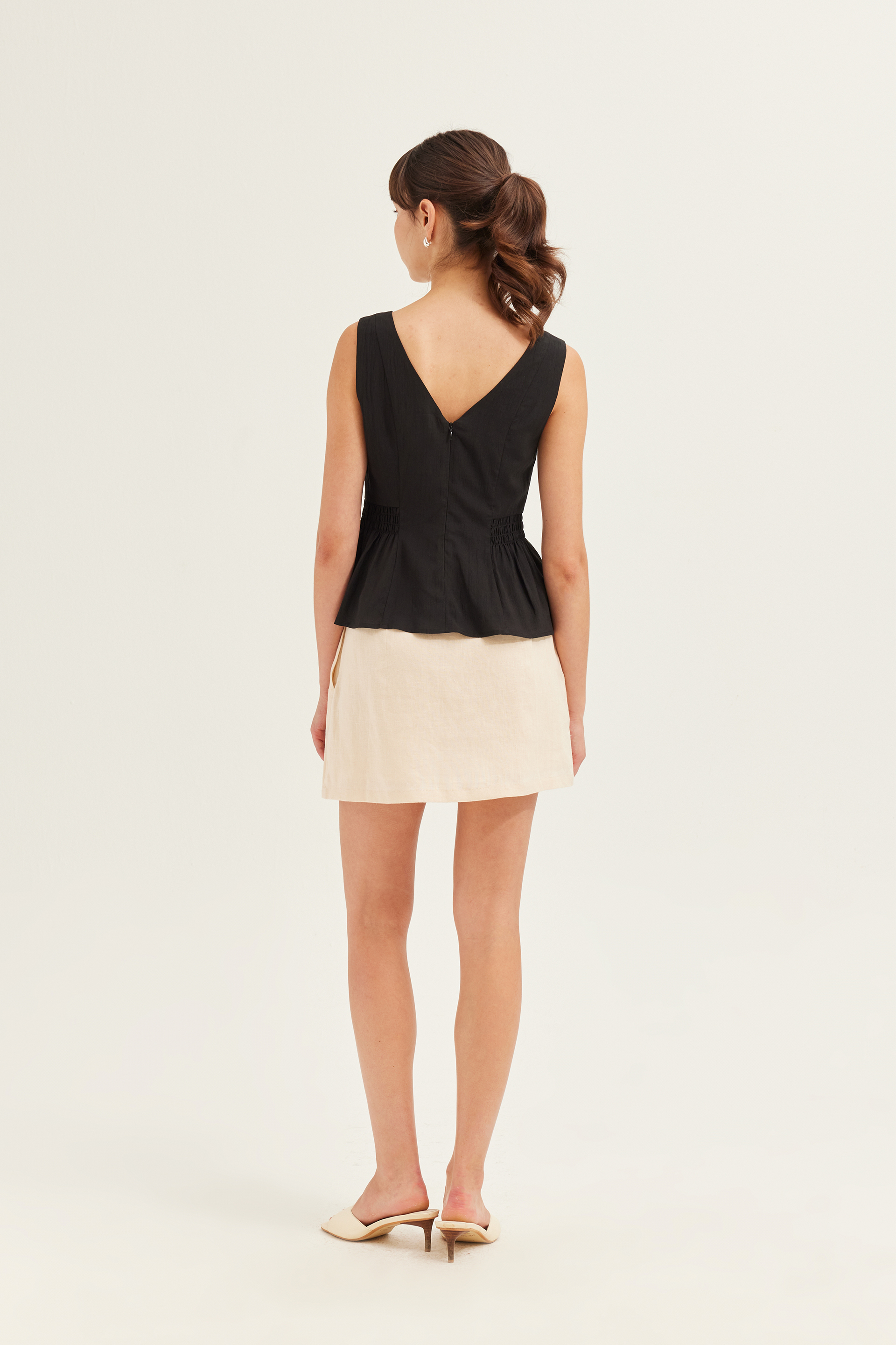 Crepe V-Neck Top