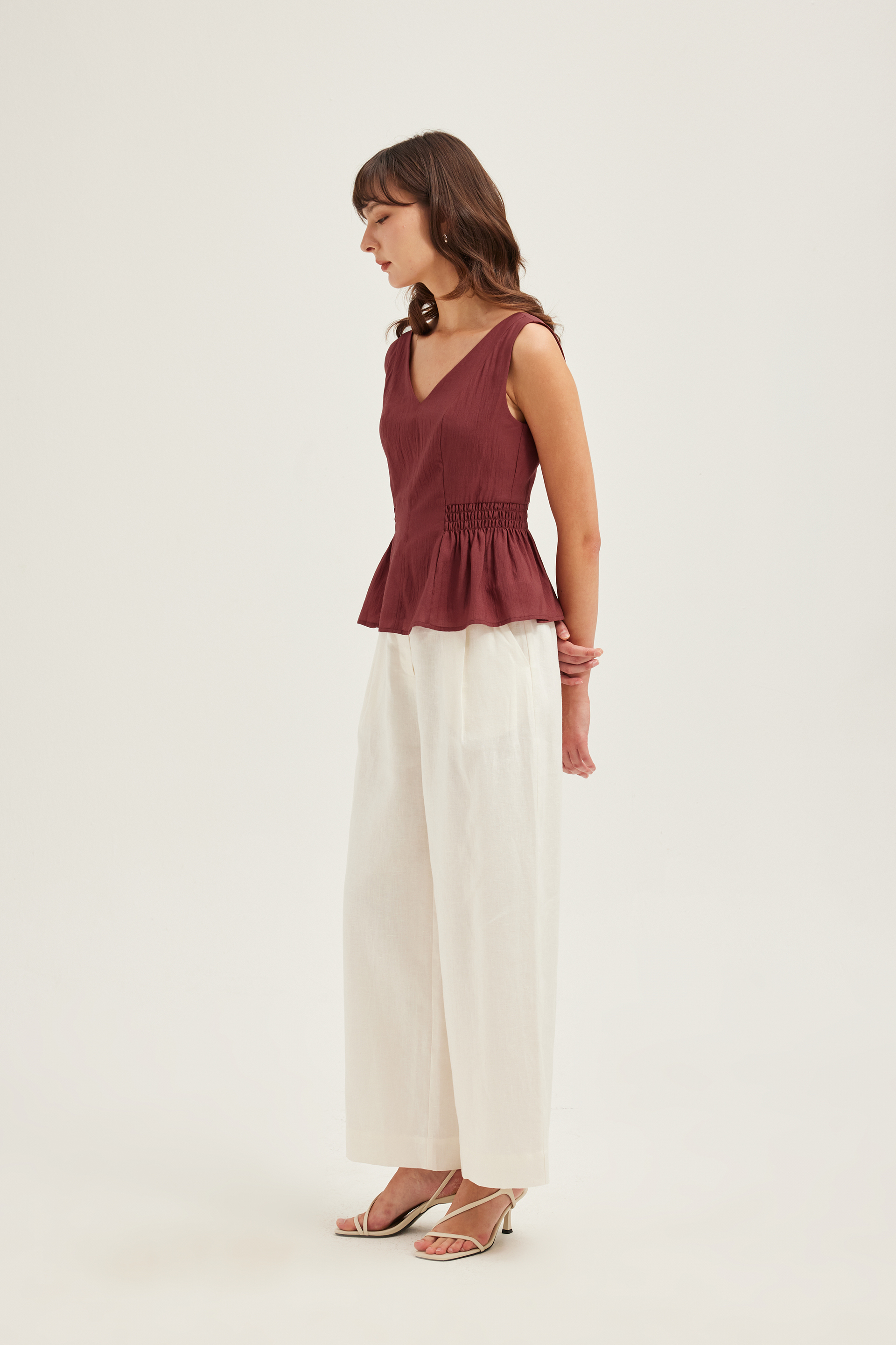 Crepe V-Neck Top
