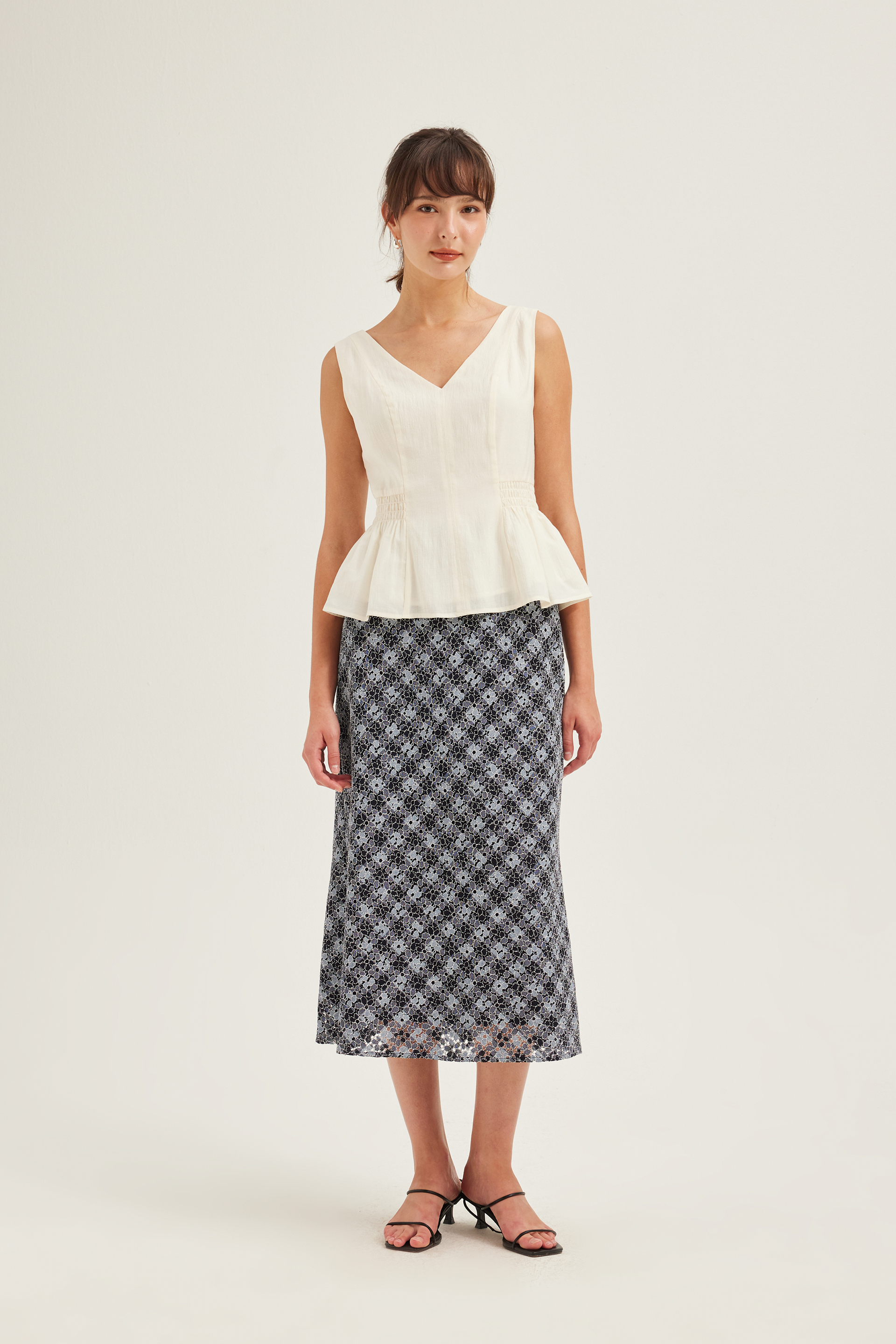 Crepe V-Neck Top