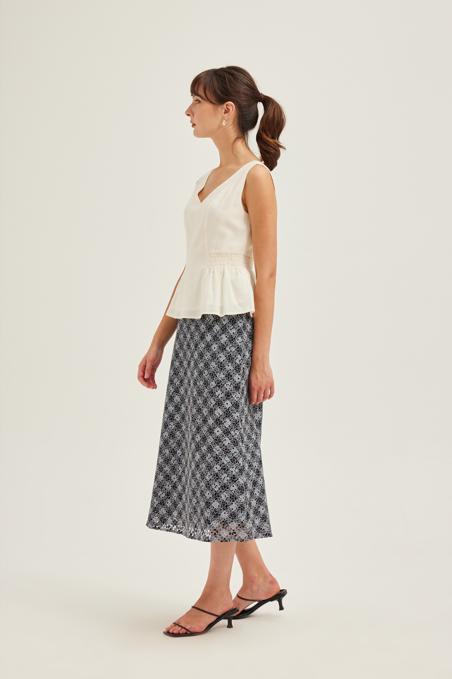 Crepe V-Neck Top