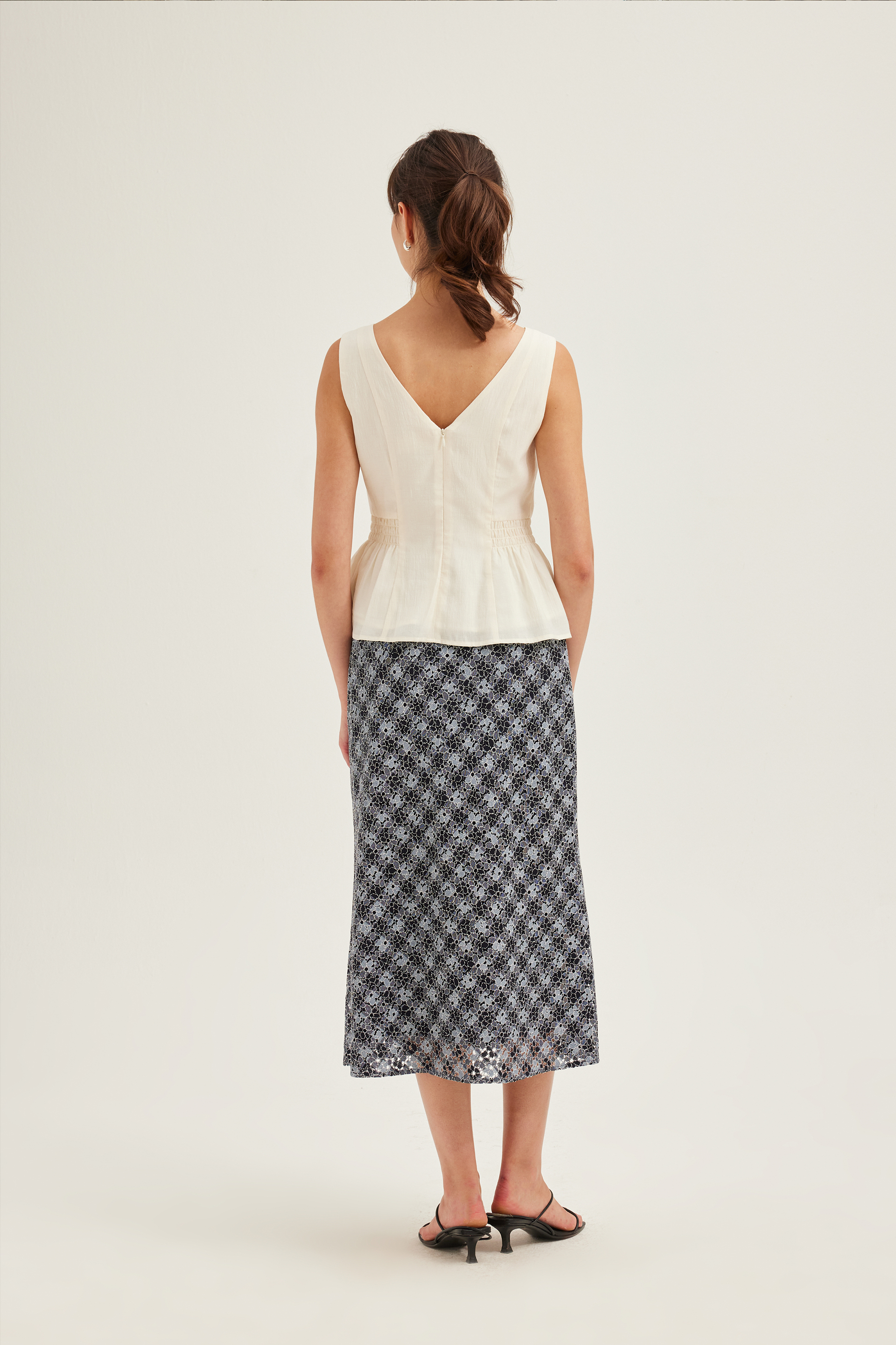 Crepe V-Neck Top