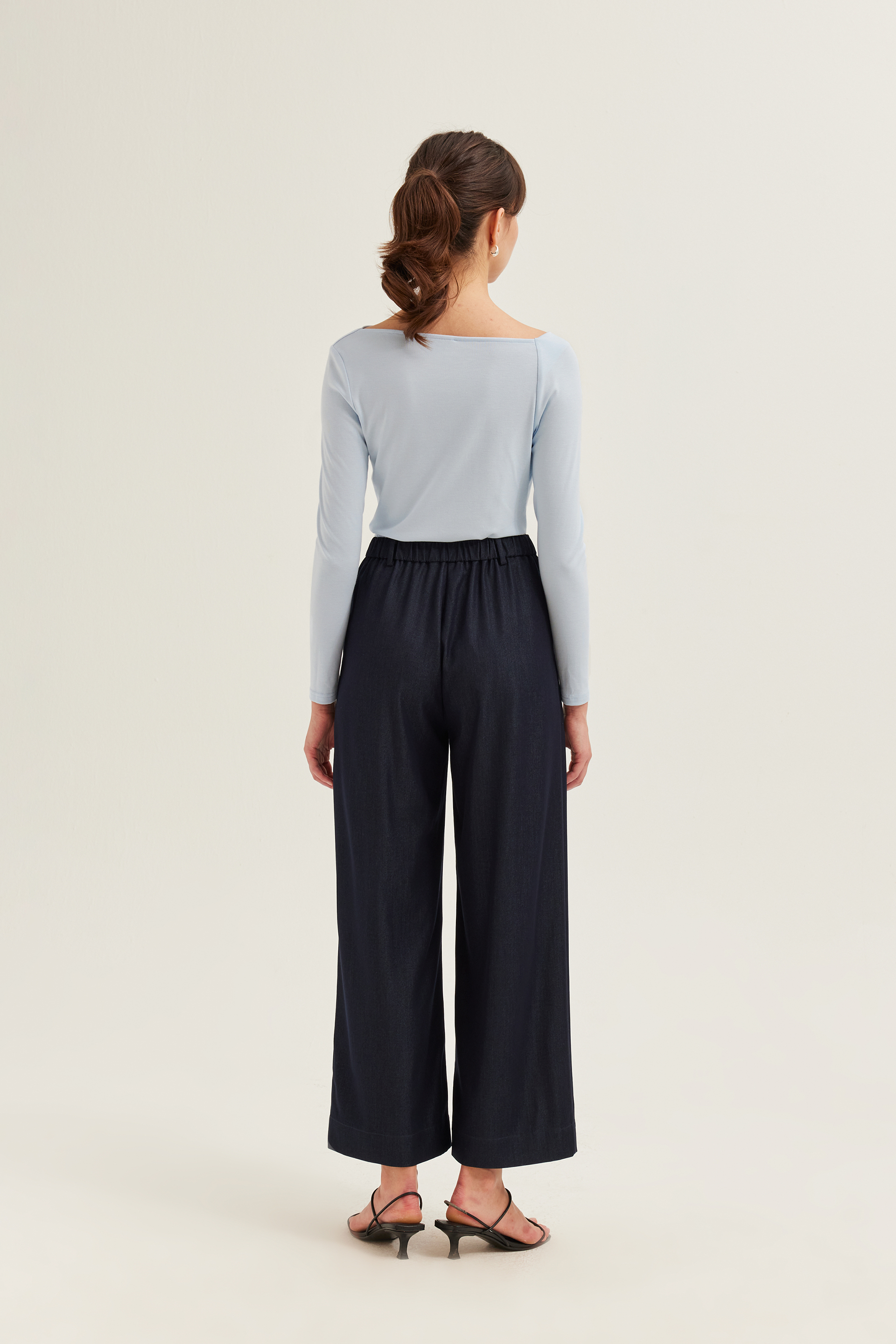 Gathered Asymmetrical Jersey Top