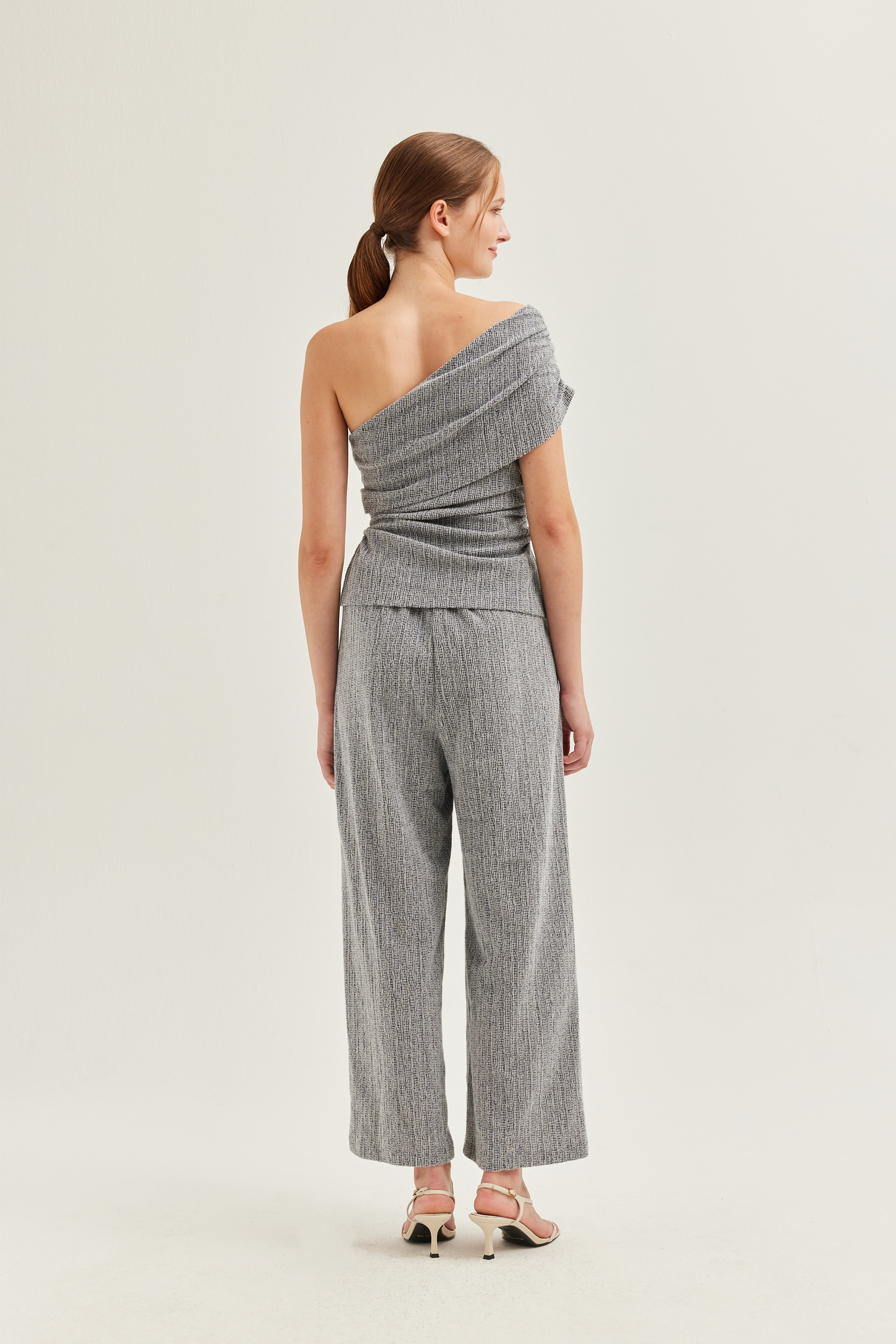 One-Shoulder Textured Knit Top One-Shoulder Textured Knit Top