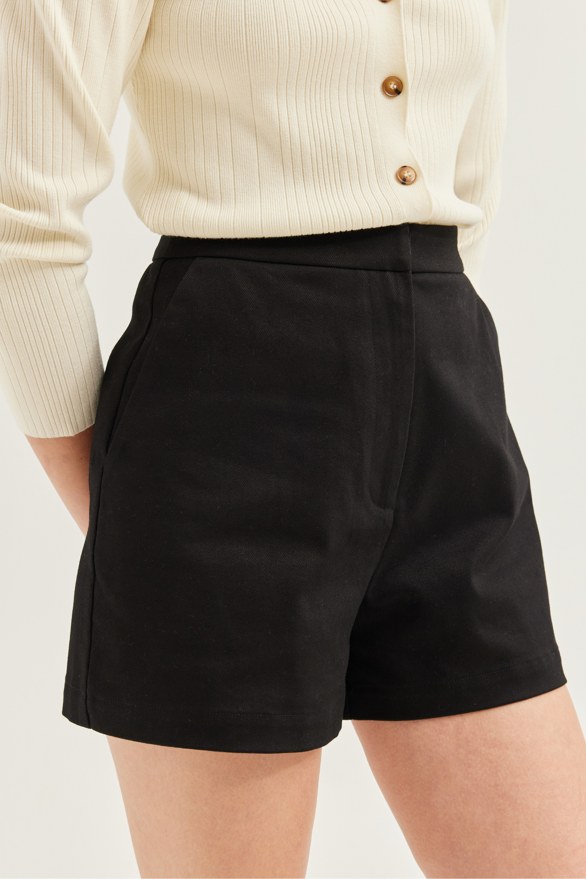 Cotton High-Waisted Shorts