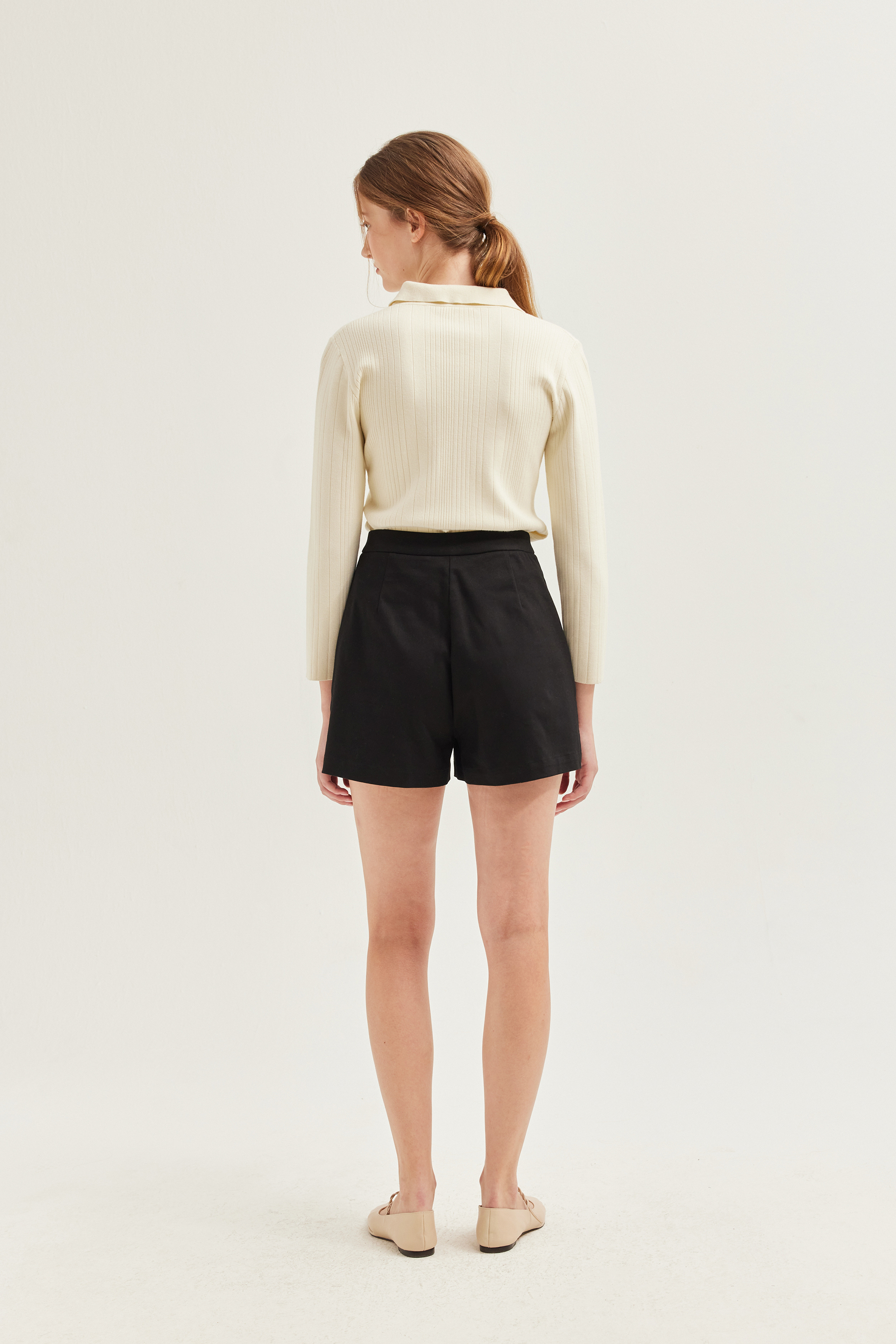 Cotton High-Waisted Shorts