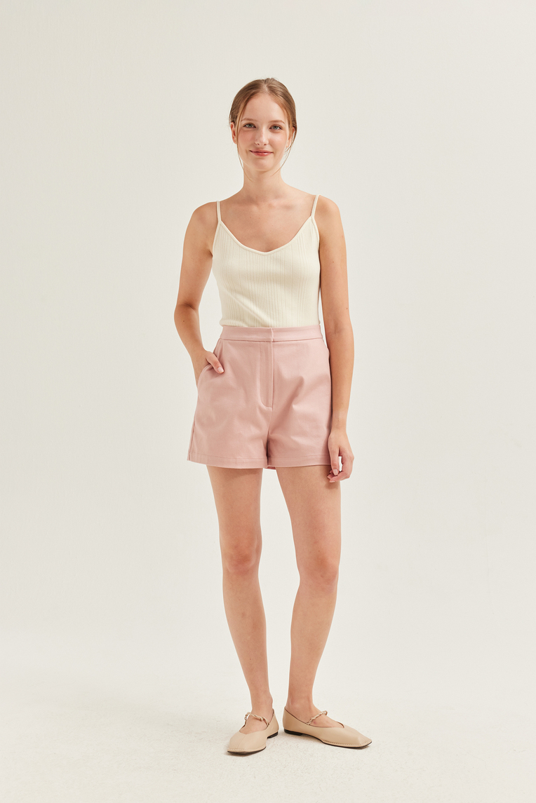 Cotton High-Waisted Shorts