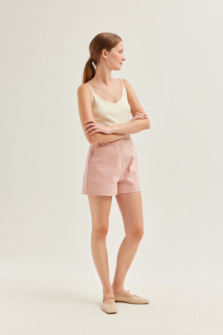 Cotton High-Waisted Shorts