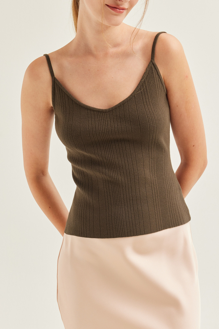 Fitted Ribbed Knit Cami
