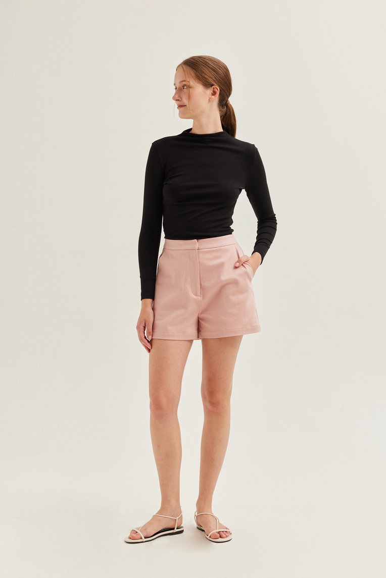 Mock Neck Long-Sleeve Top