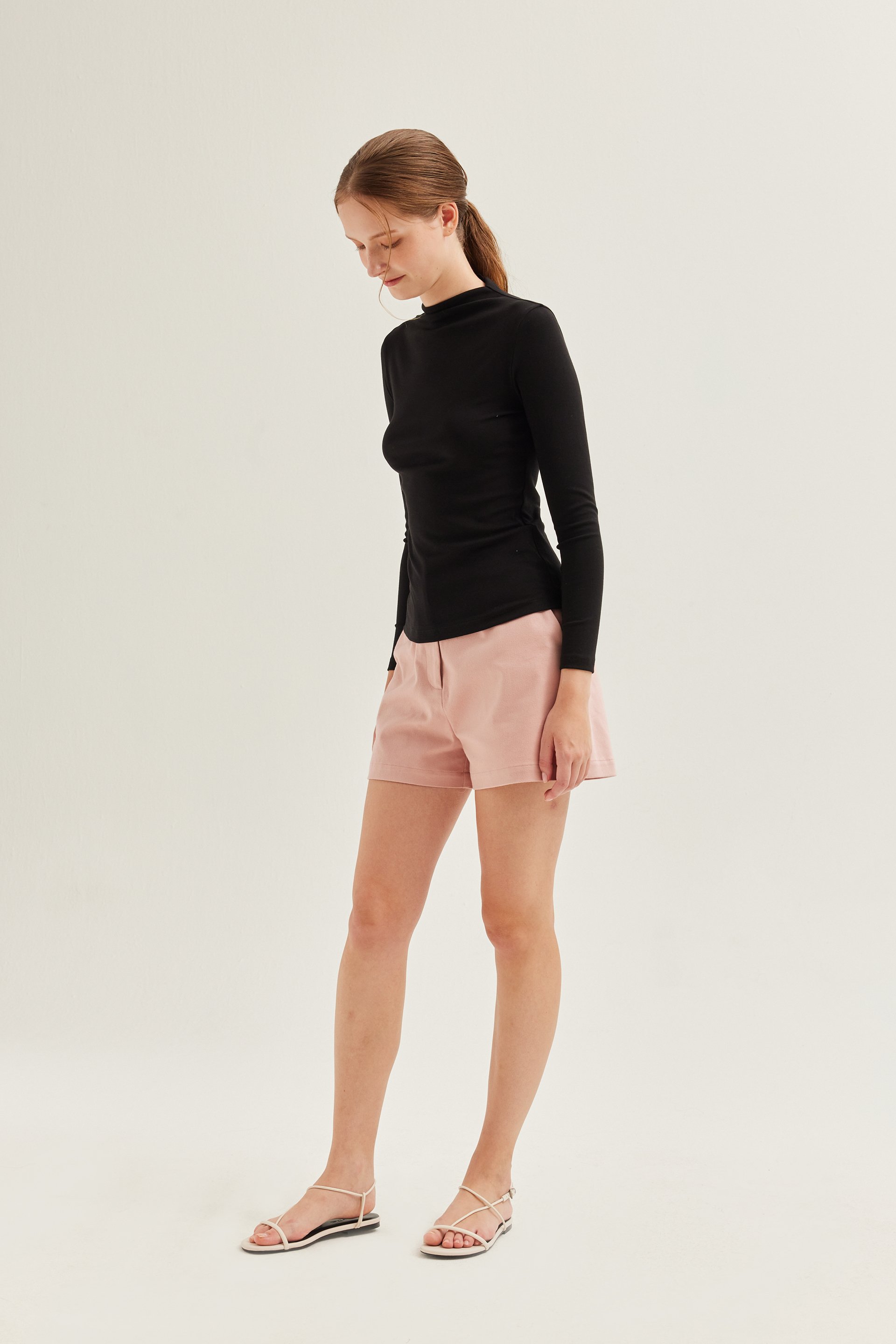 Mock Neck Long-Sleeve Top