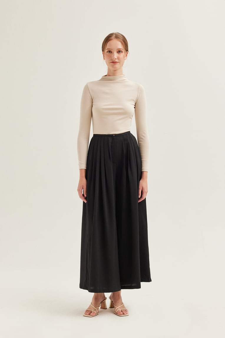 Mock Neck Long-Sleeve Top