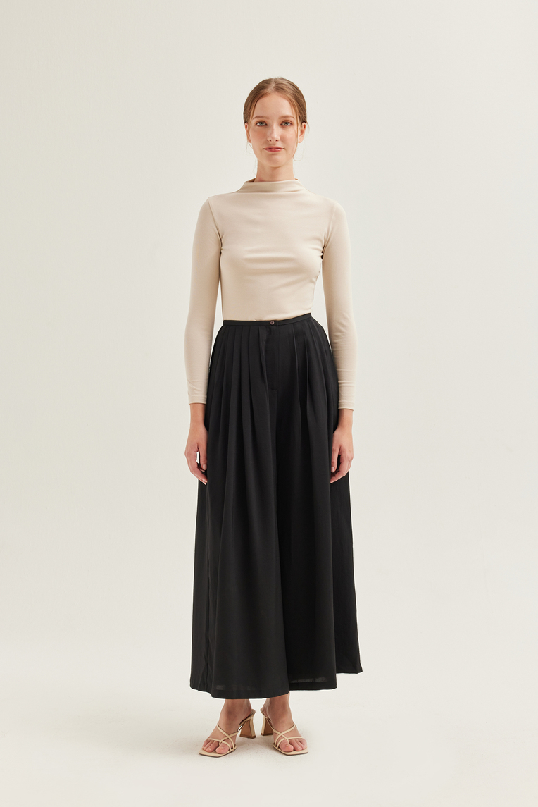 Mock Neck Long-Sleeve Top