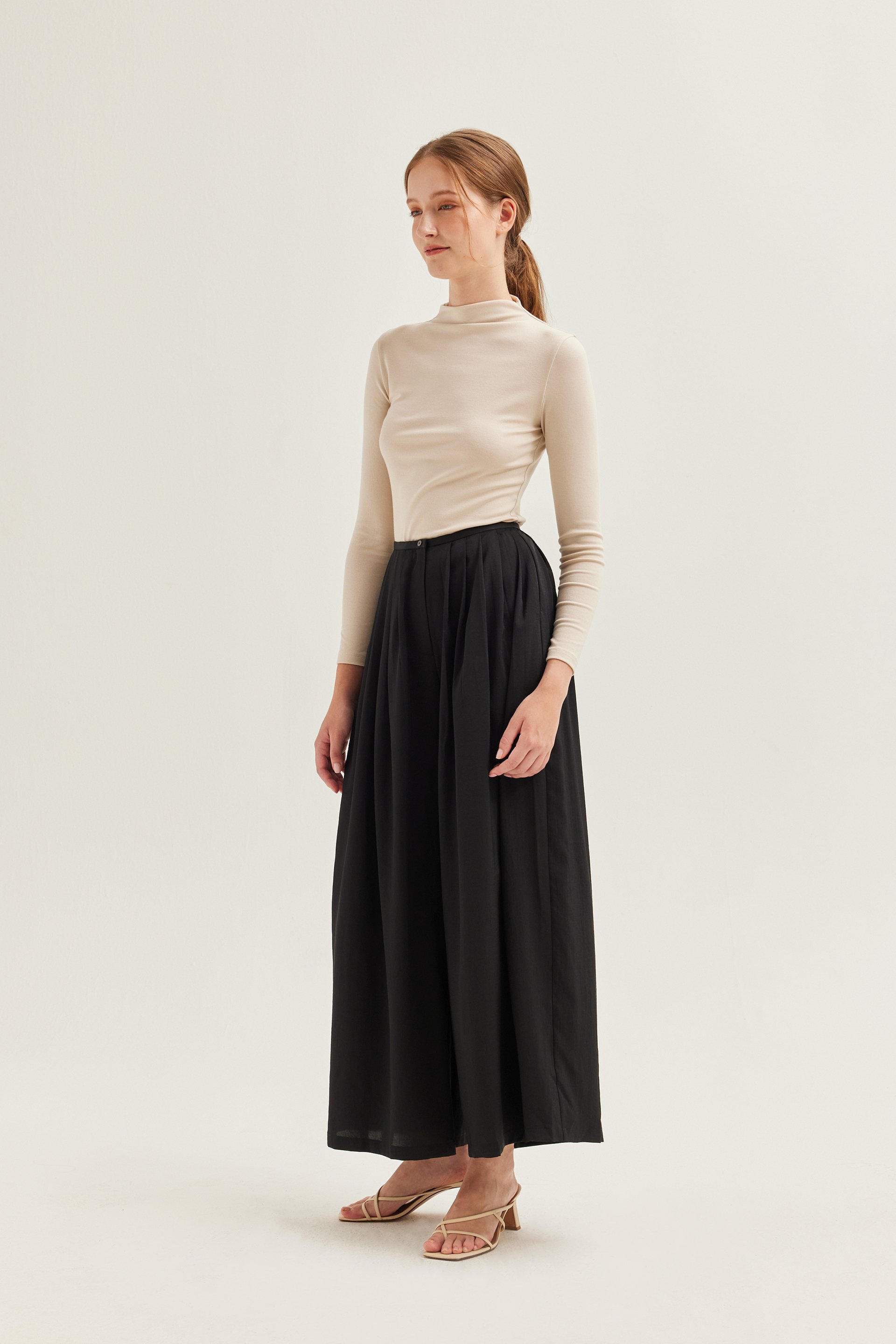 Mock Neck Long-Sleeve Top