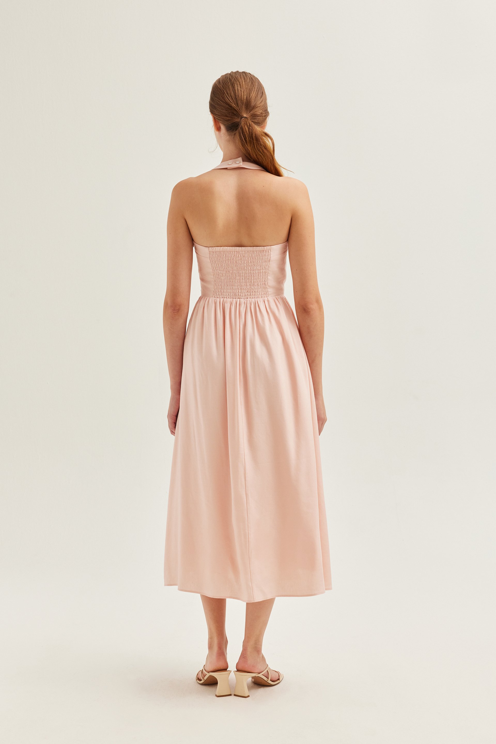 Linen Halter Neck Dress