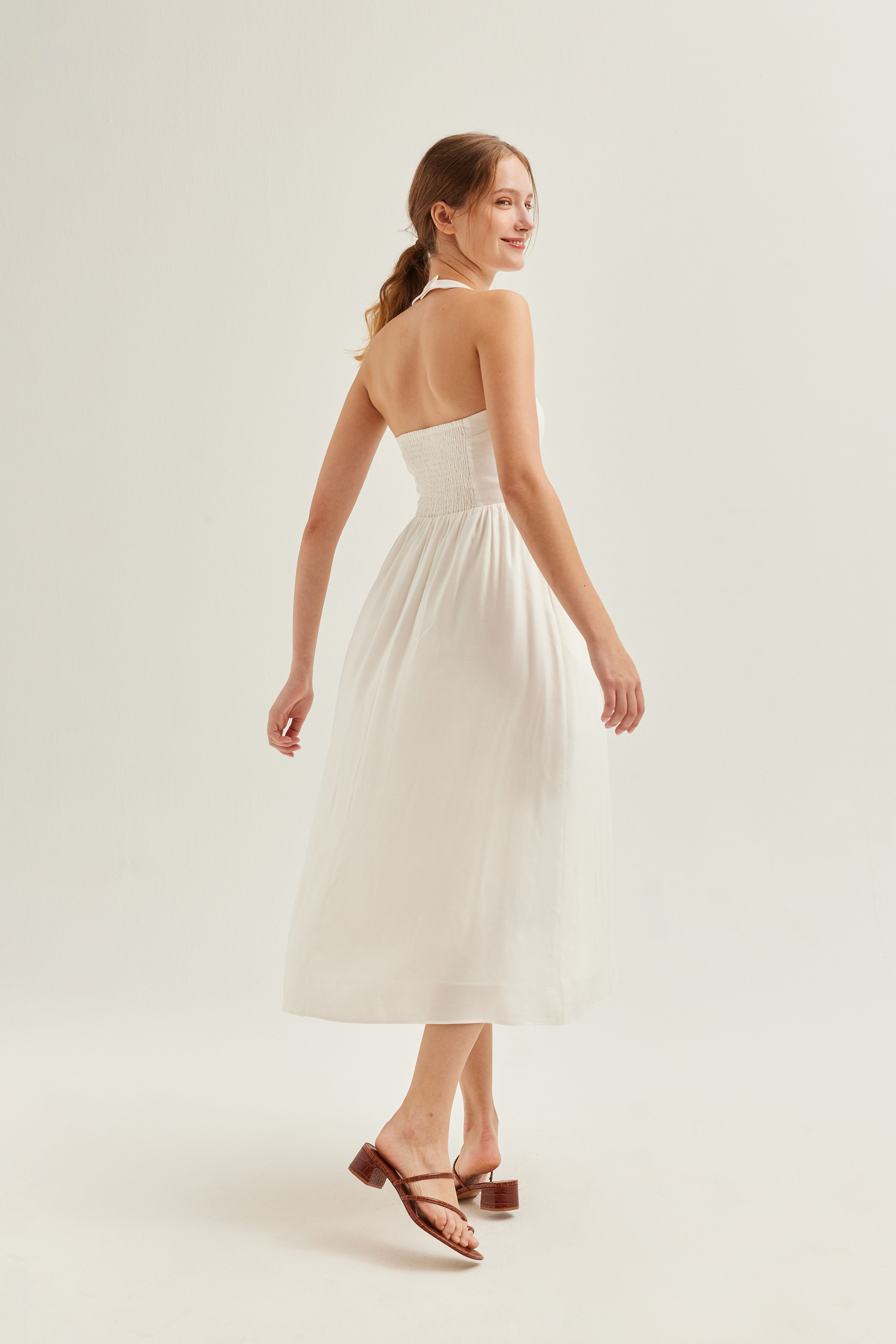 Linen Halter Neck Dress