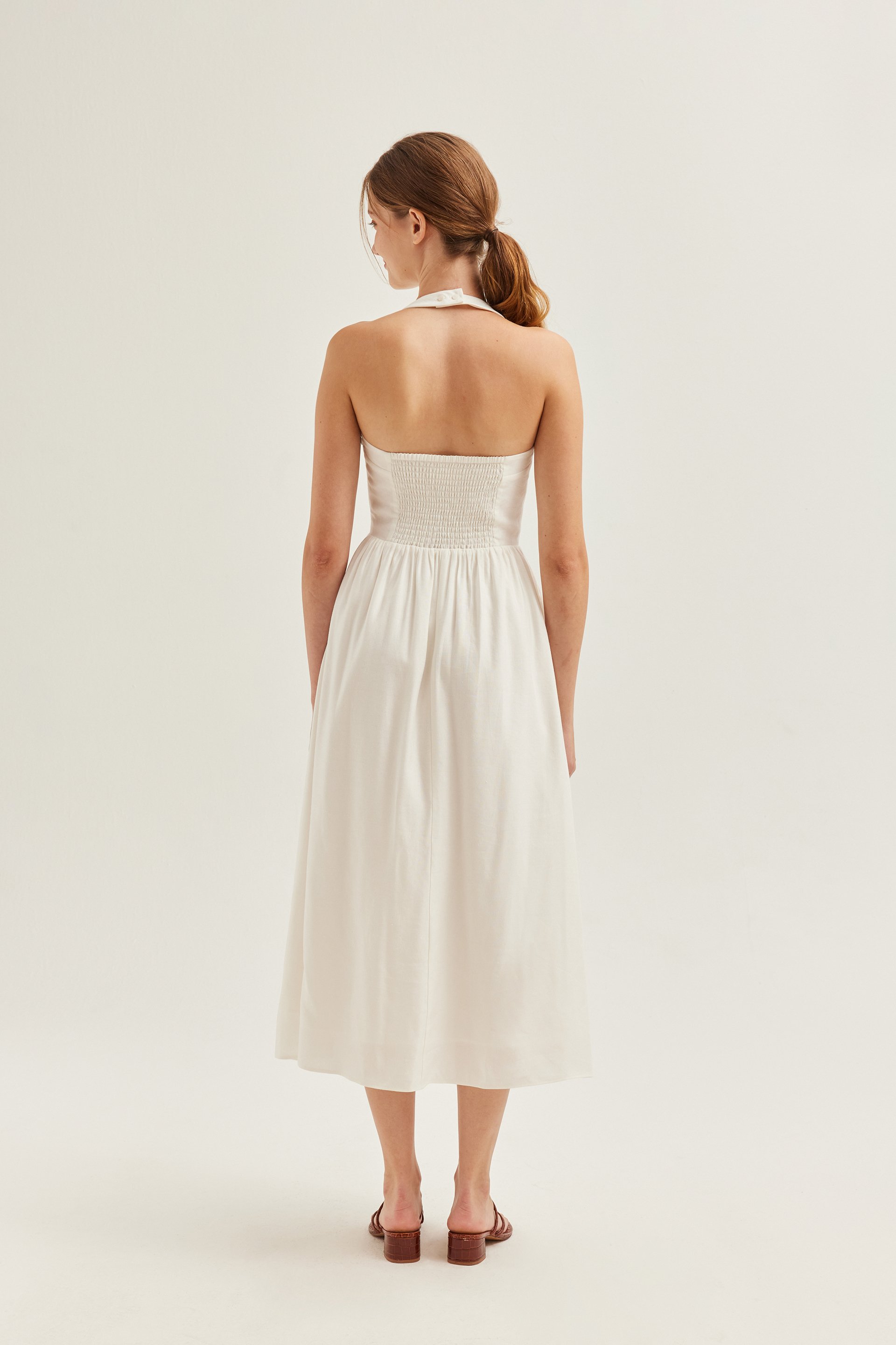 Linen Halter Neck Dress