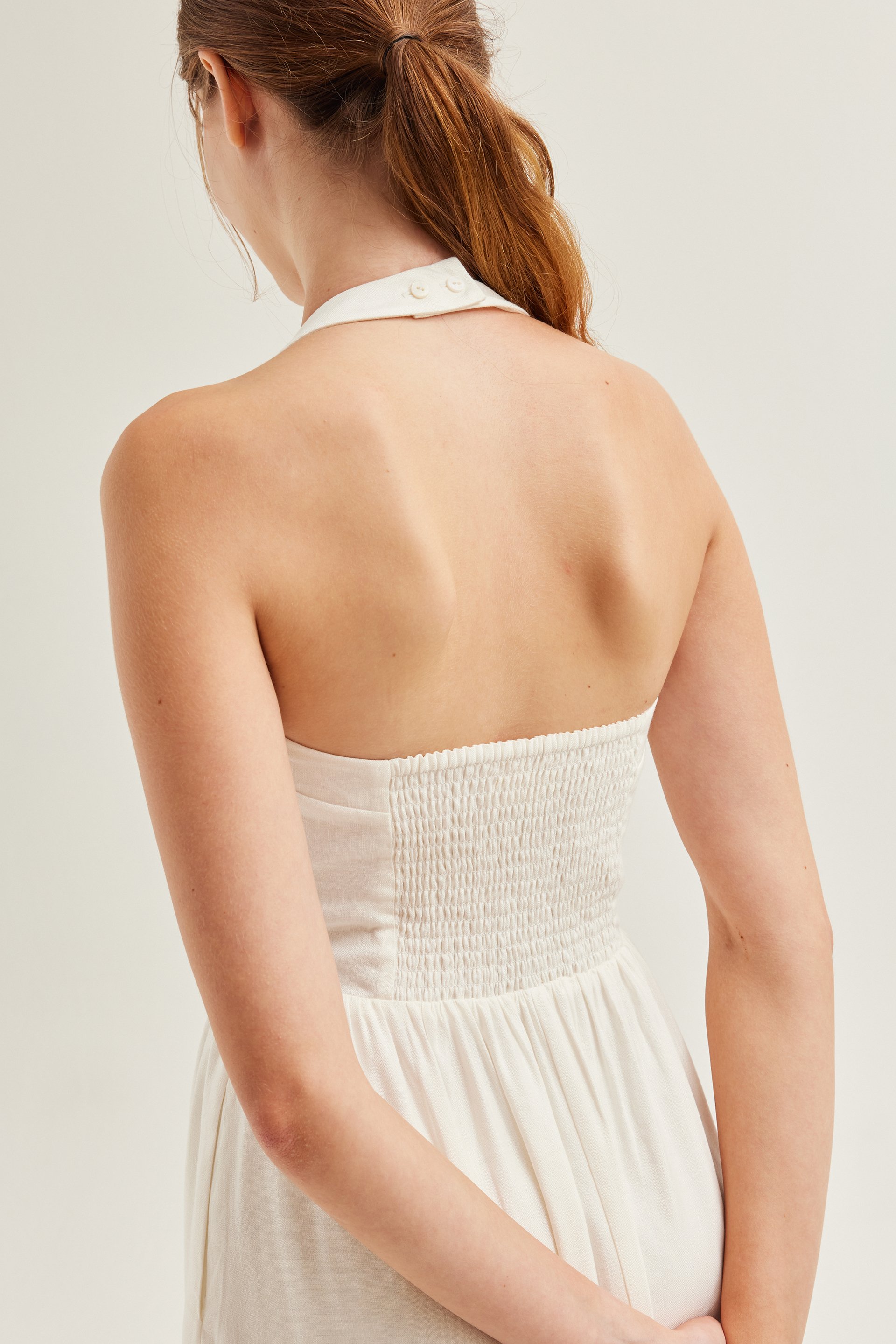 Linen Halter Neck Dress