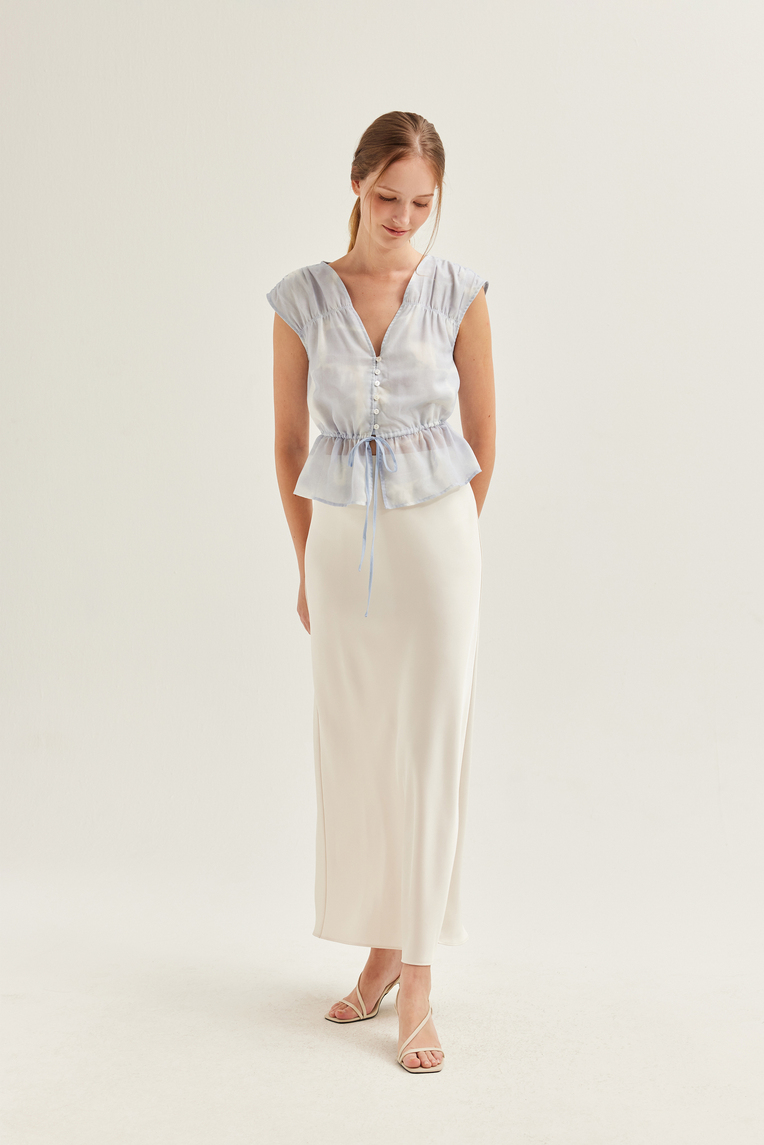 Untitled V-Neck Ruched Blouse