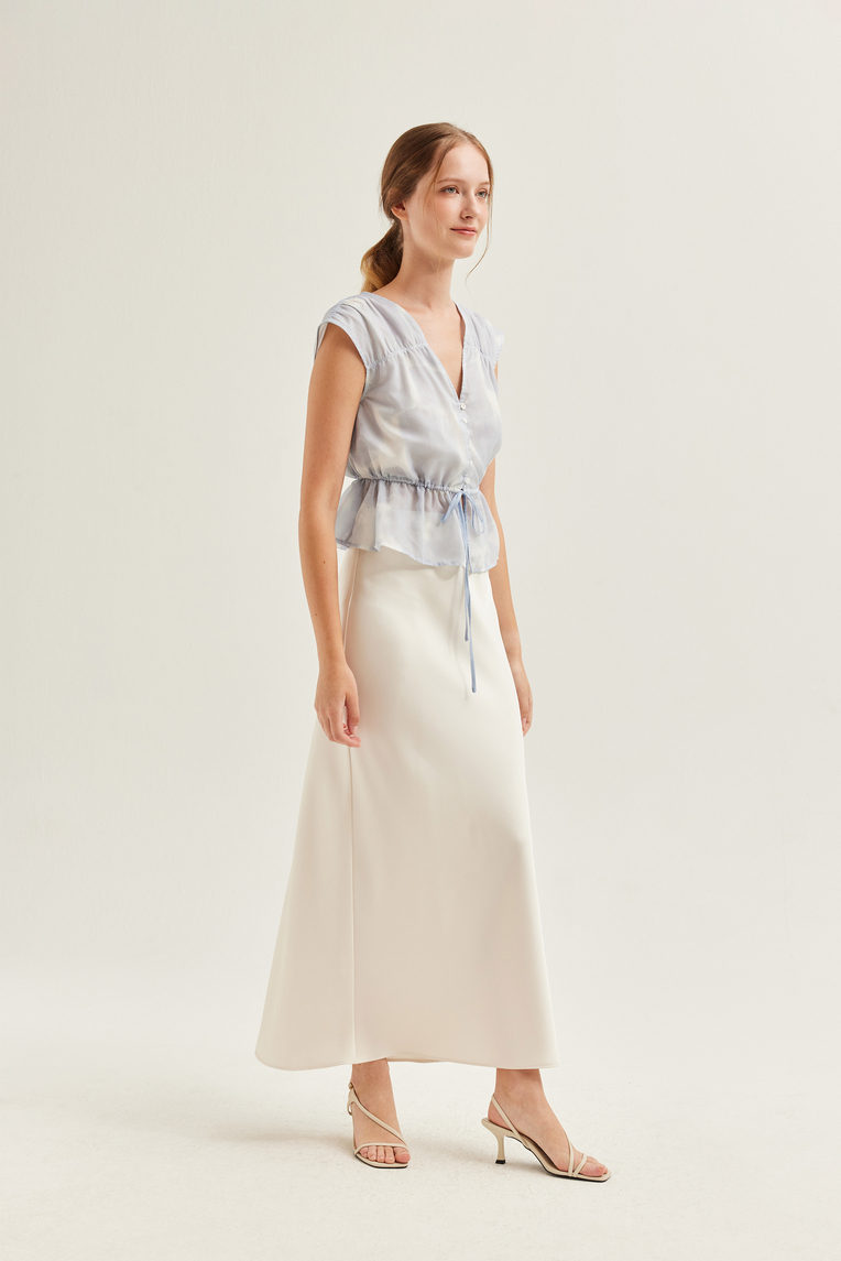 Untitled V-Neck Ruched Blouse